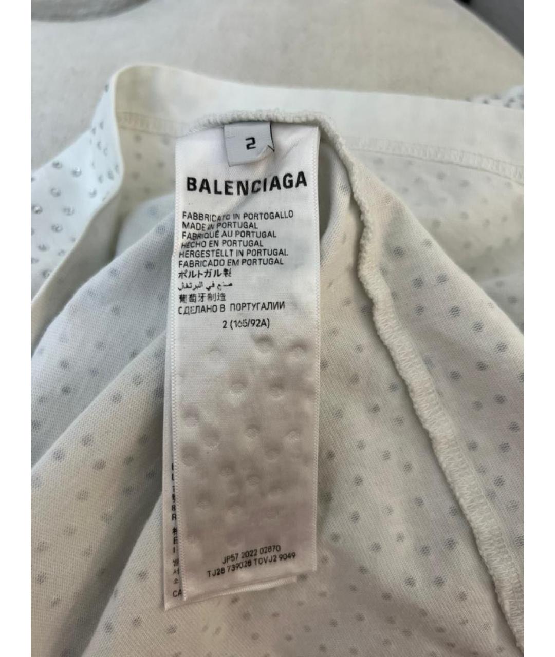 BALENCIAGA Белая футболка, фото 4