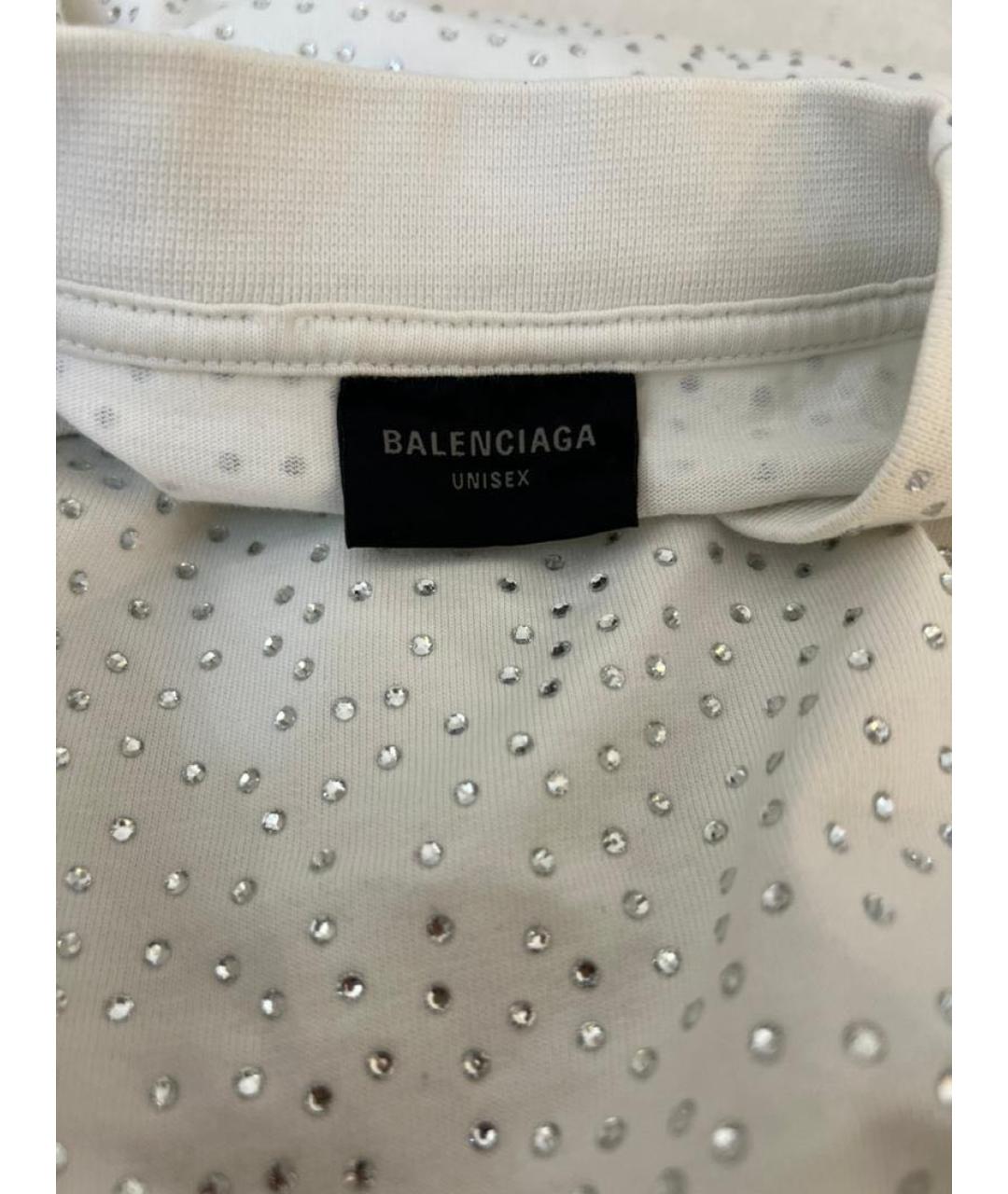 BALENCIAGA Белая футболка, фото 3