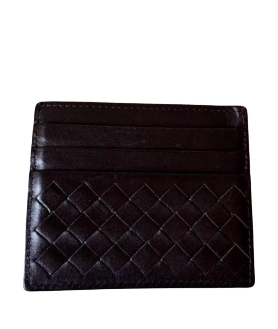 BOTTEGA VENETA Коричневый кожаный кардхолдер, фото 1