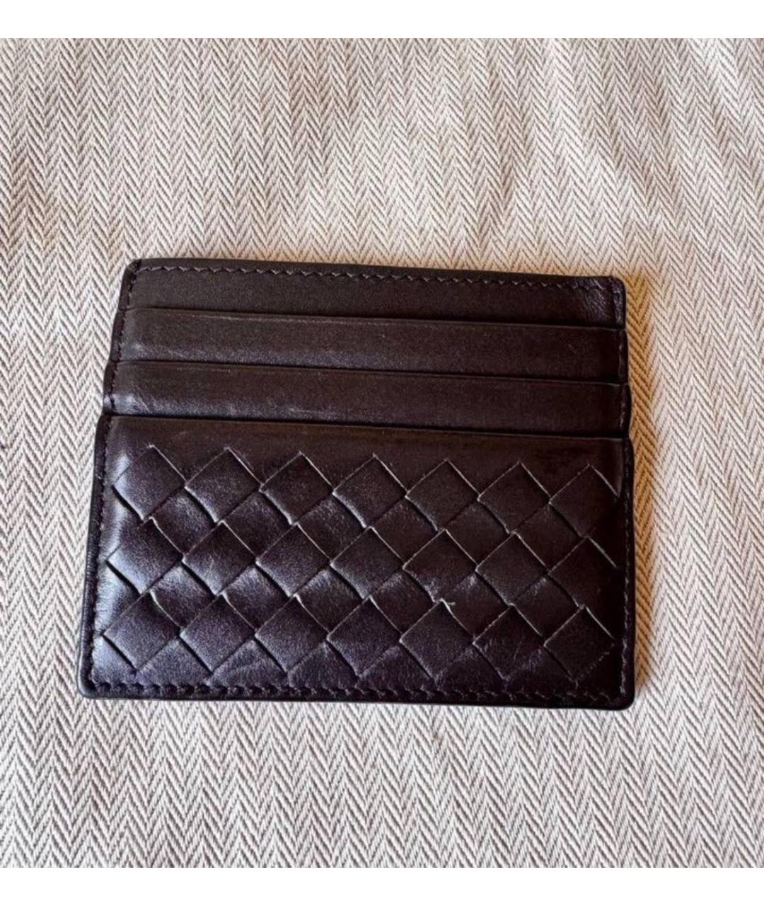 BOTTEGA VENETA Коричневый кожаный кардхолдер, фото 2