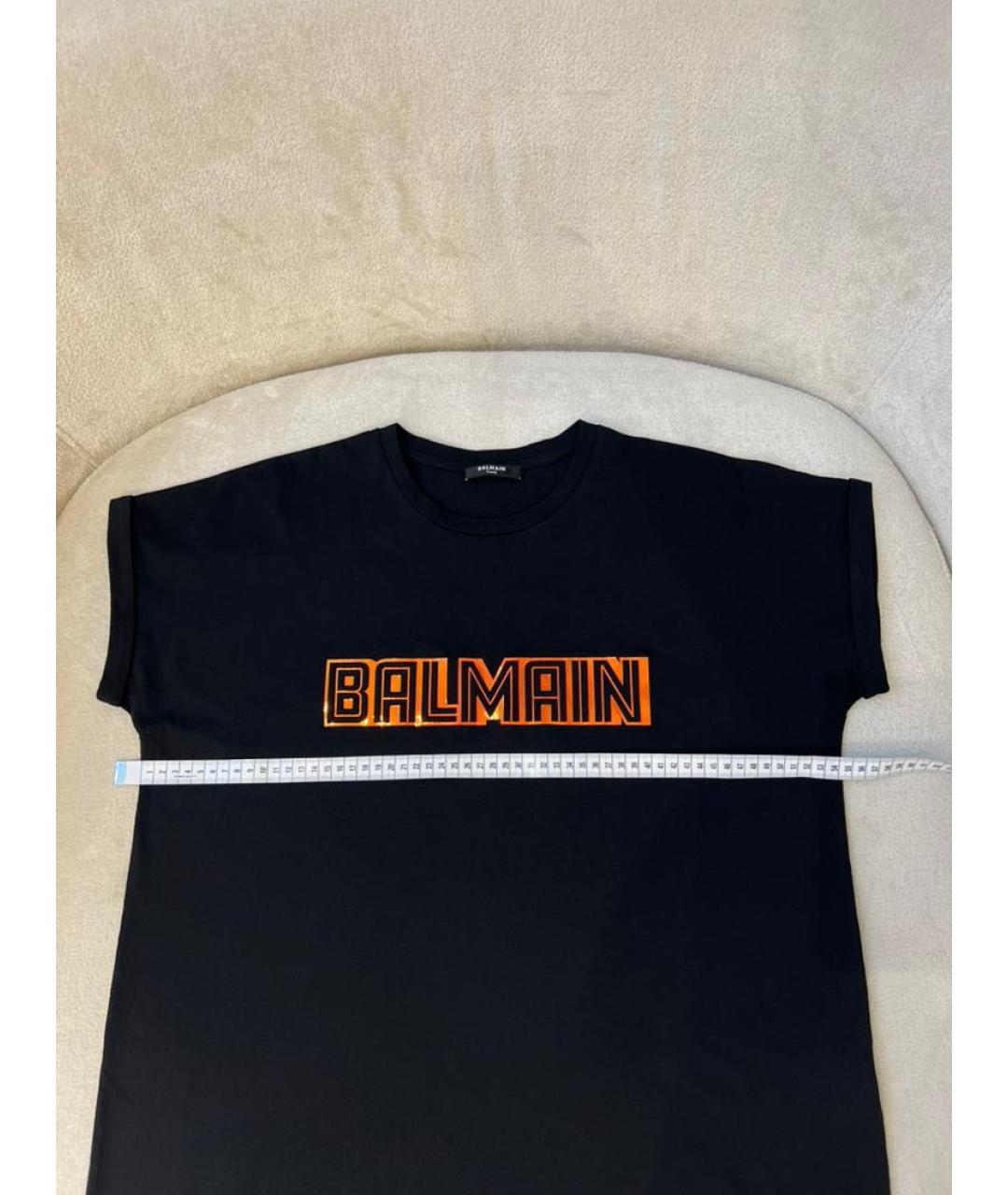 BALMAIN Черная футболка, фото 4