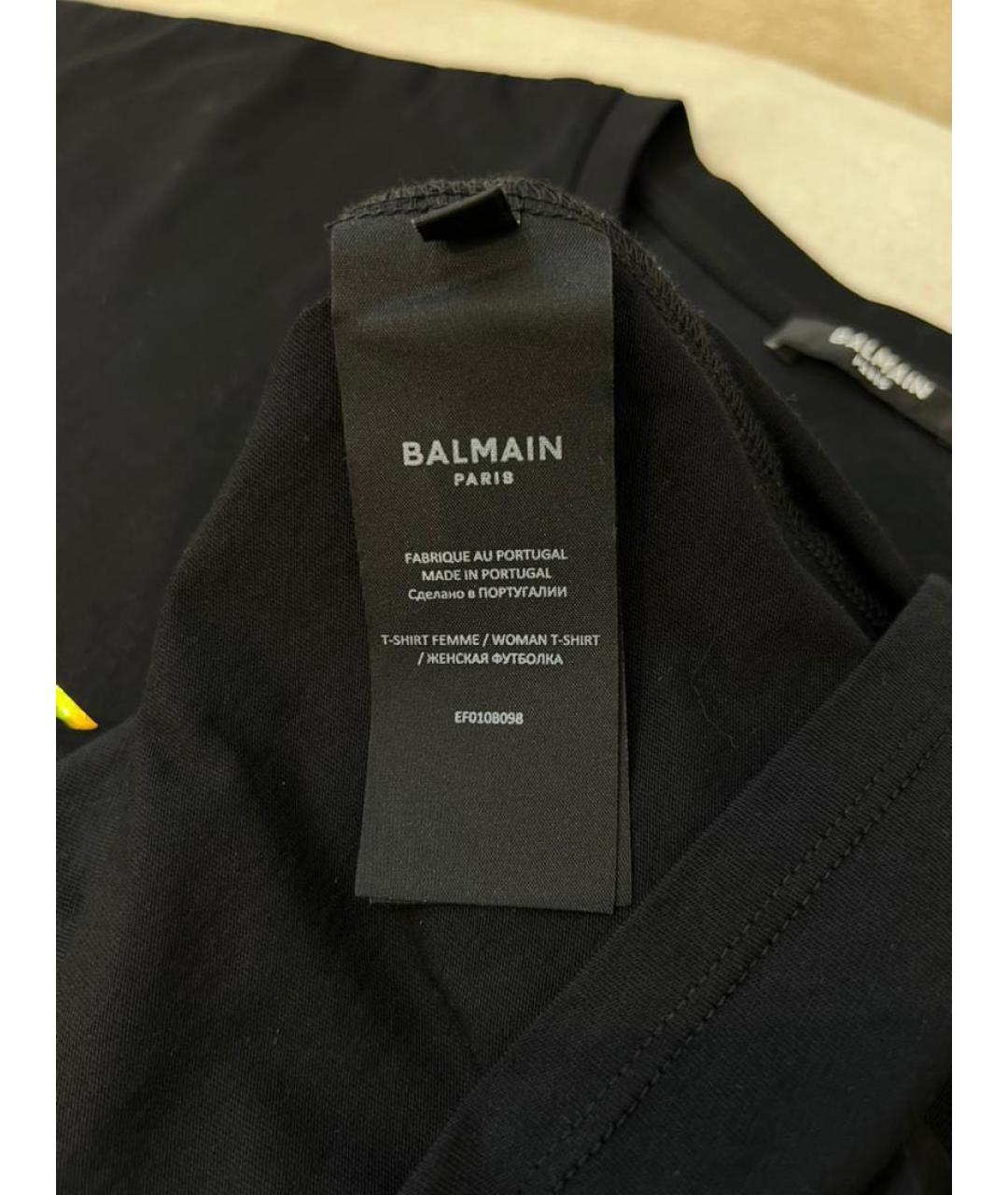 BALMAIN Черная футболка, фото 7