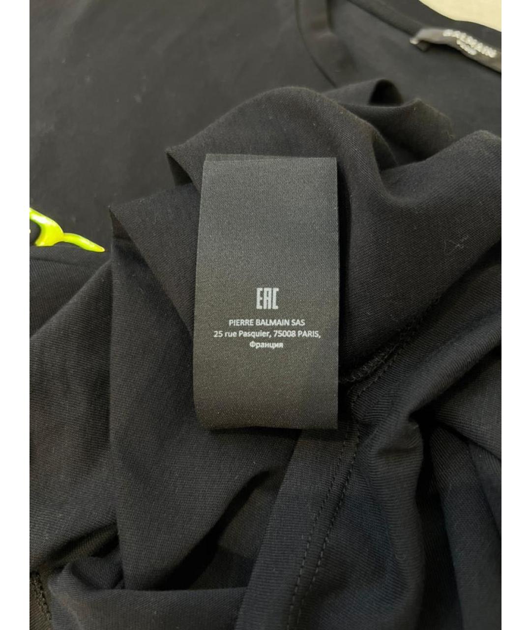 BALMAIN Черная футболка, фото 5