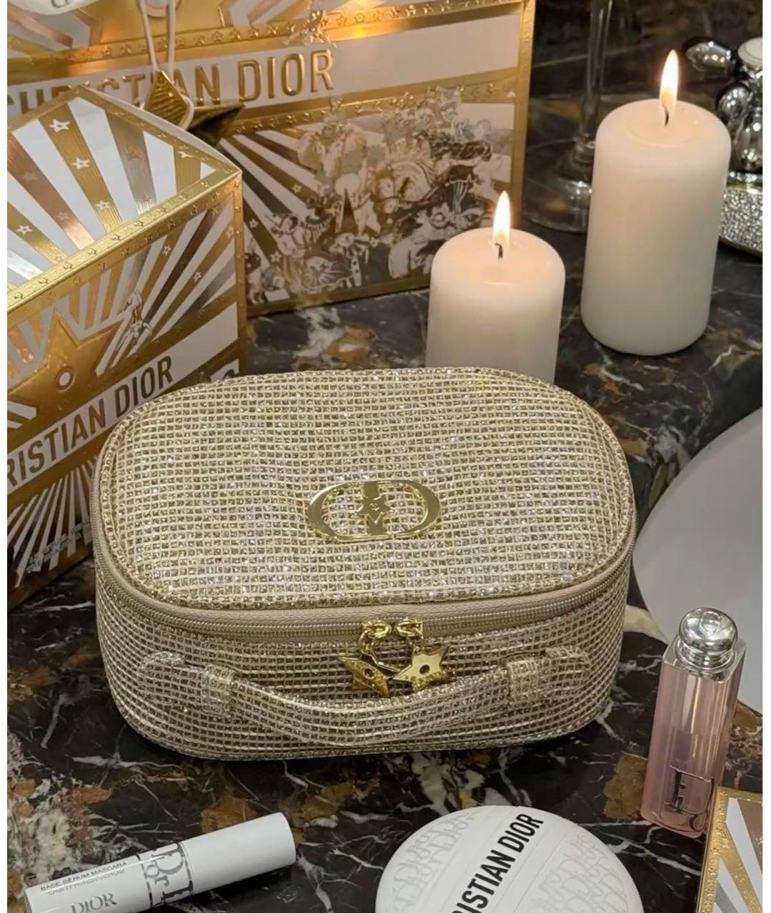 CHRISTIAN DIOR Золотая косметичка, фото 8