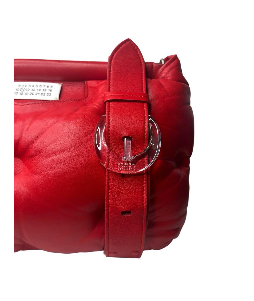 MAISON MARGIELA Красная кожаная сумка через плечо, фото 3