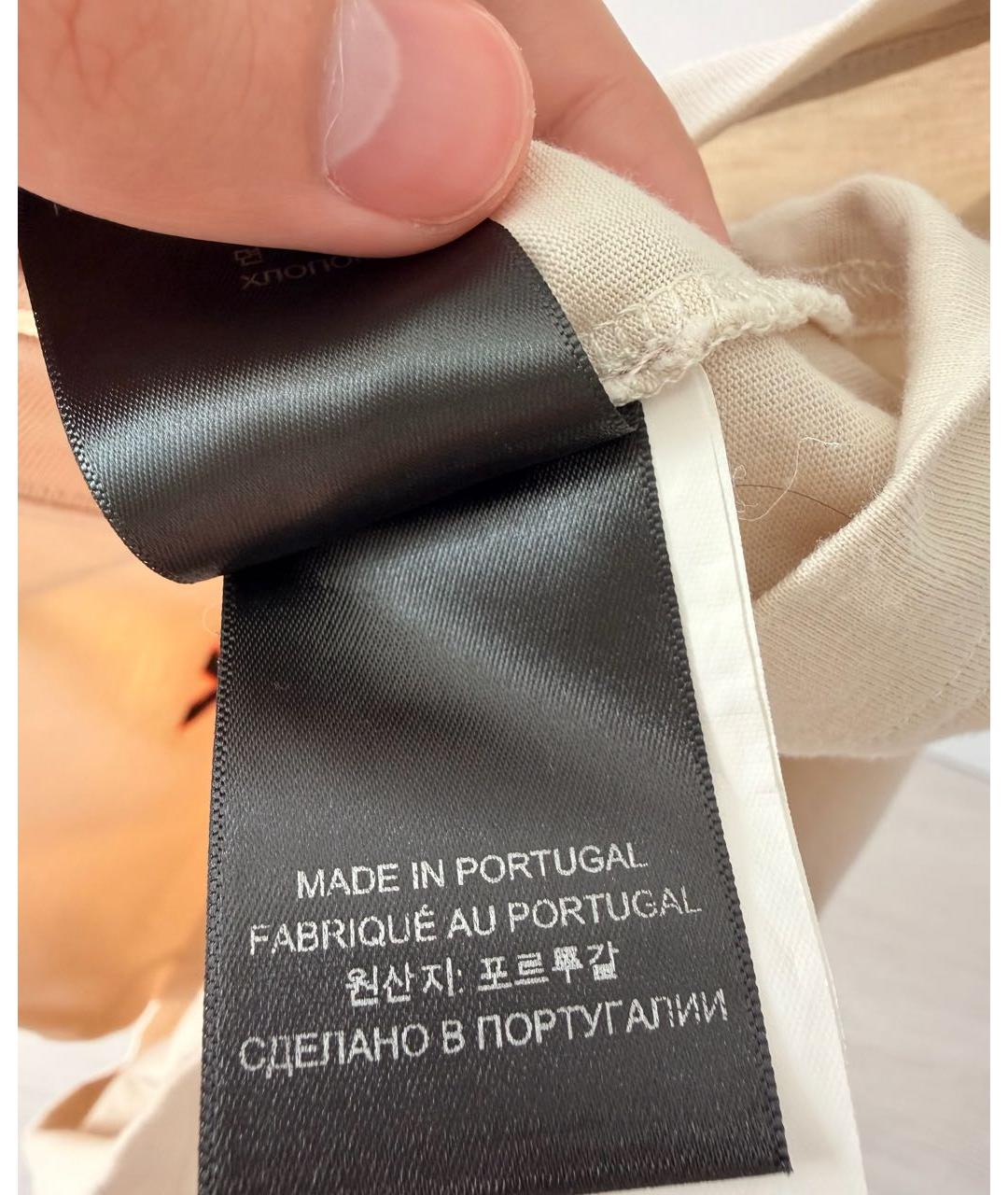 VETEMENTS Бежевая хлопковая футболка, фото 8