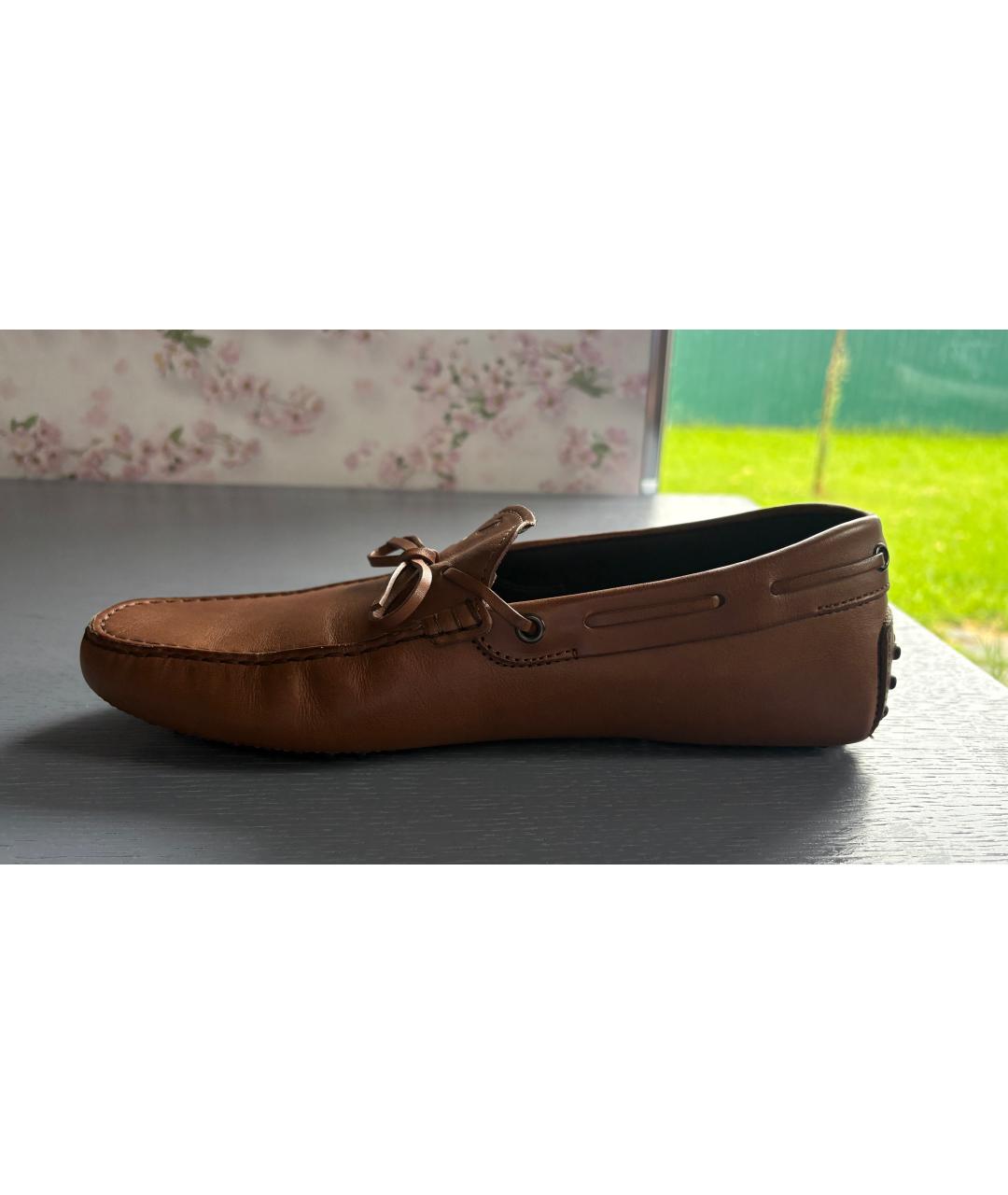 TOD'S Коричневые кожаные мокасины, фото 2