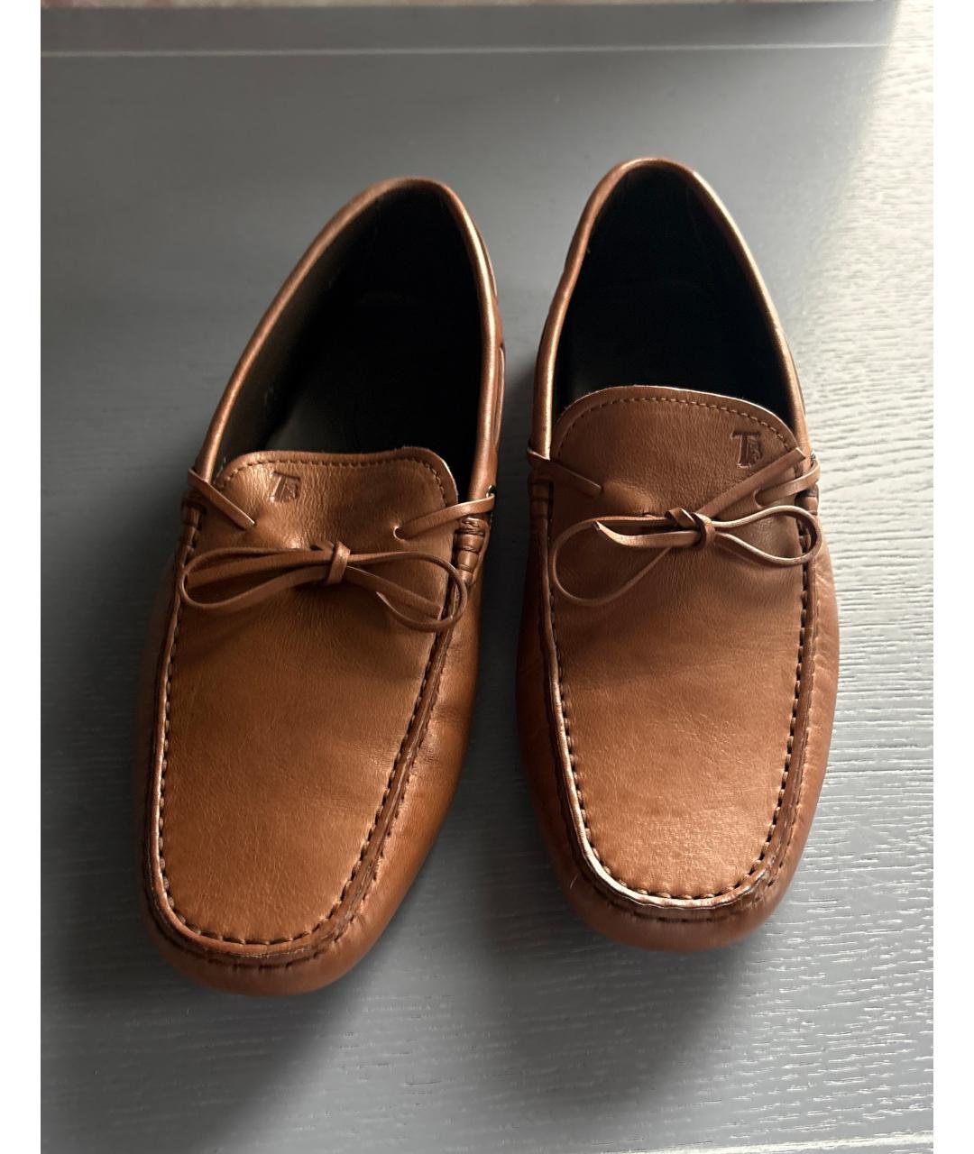 TOD'S Коричневые кожаные мокасины, фото 3