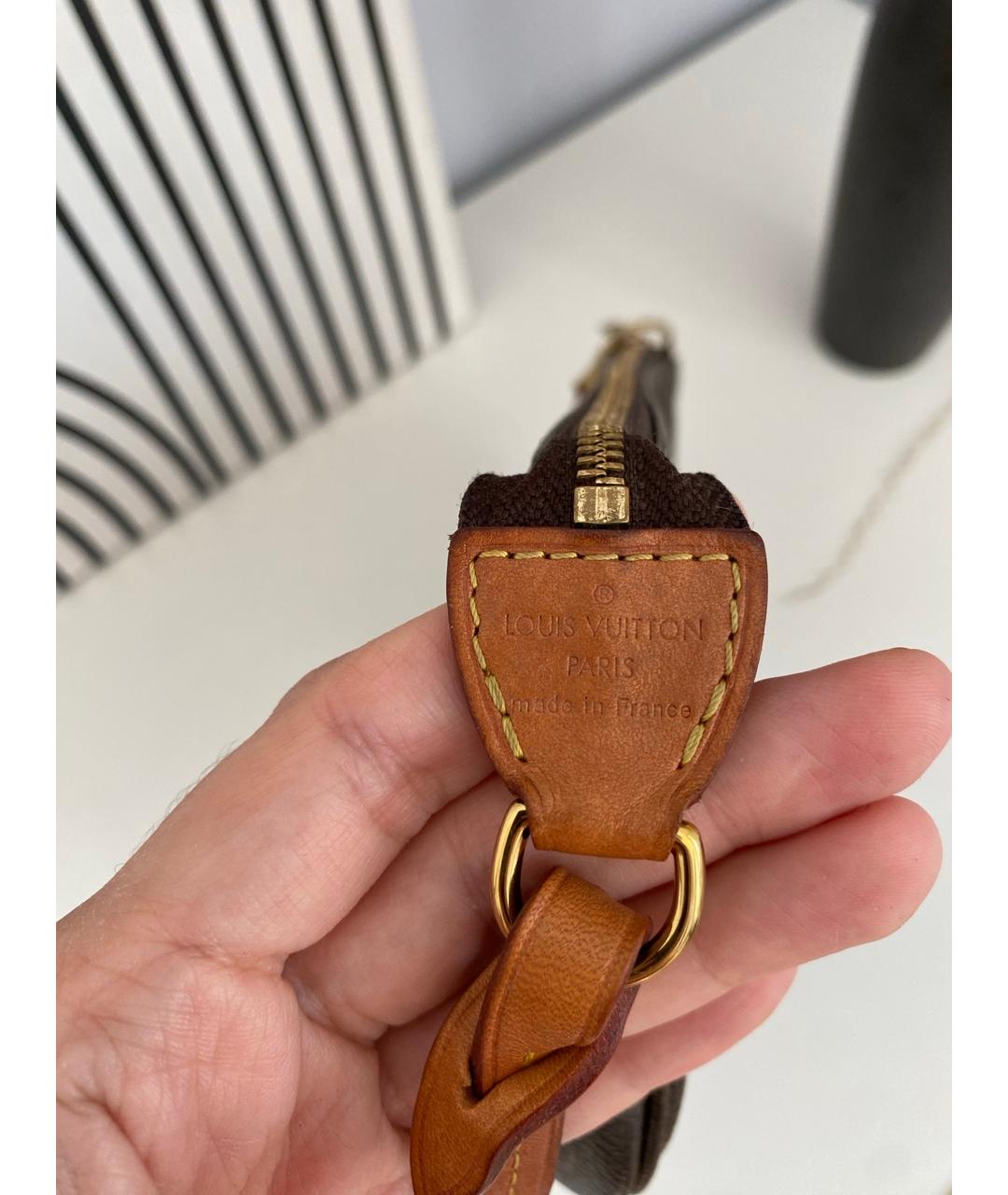 LOUIS VUITTON Коричневая сумка с короткими ручками, фото 3