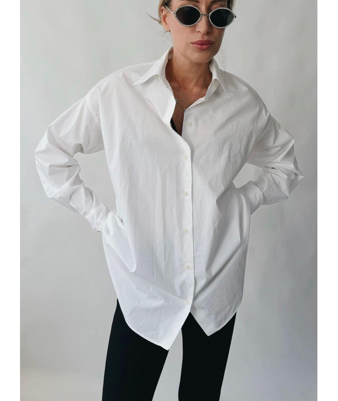 MM6 MAISON MARGIELA Белая хлопковая рубашка, фото 5