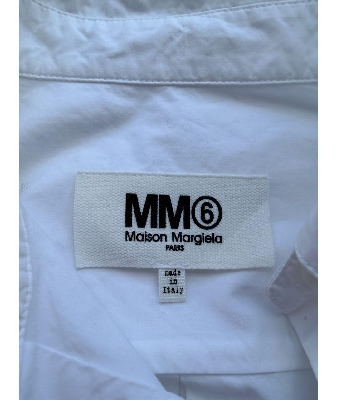 MM6 MAISON MARGIELA Белая хлопковая рубашка, фото 3