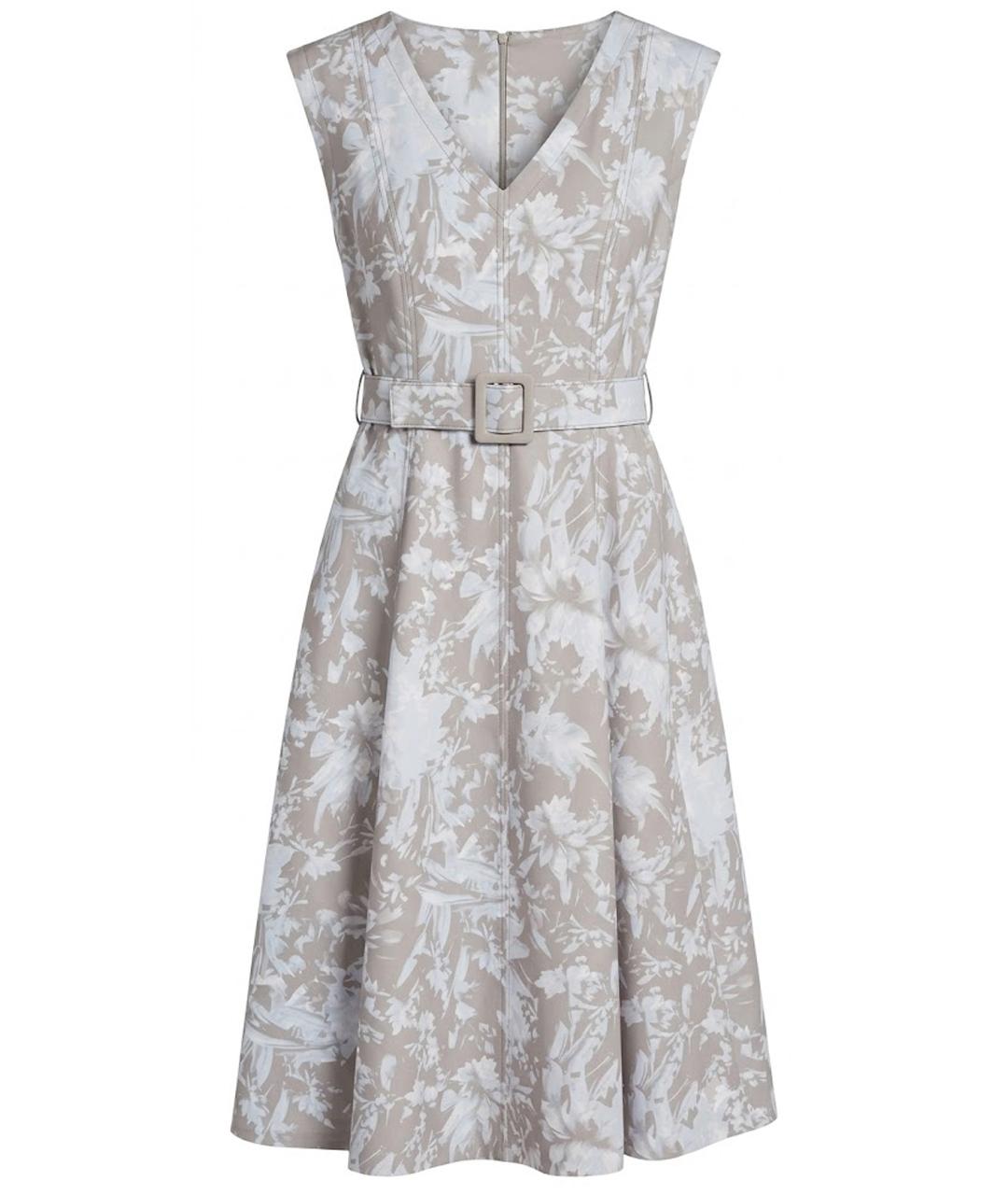 CALVIN KLEIN Бежевое полиэстеровое платье, фото 1