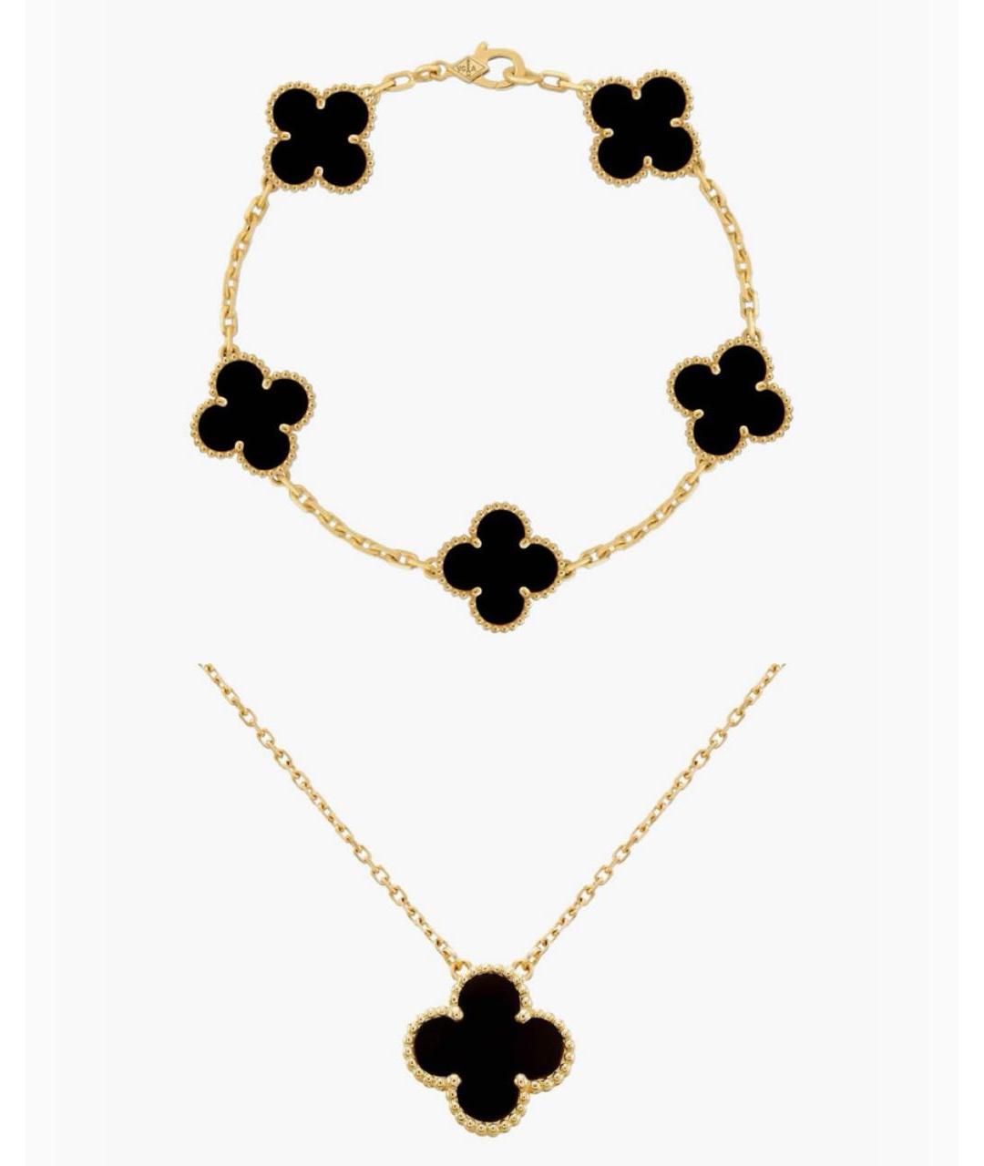 VAN CLEEF & ARPELS Черный комплект из желтого золота, фото 4