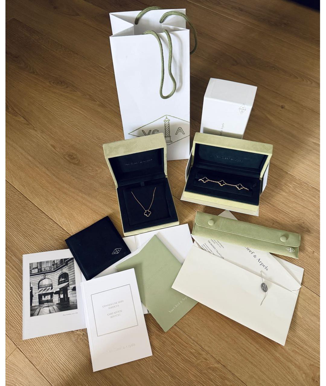 VAN CLEEF & ARPELS Черный комплект из желтого золота, фото 2