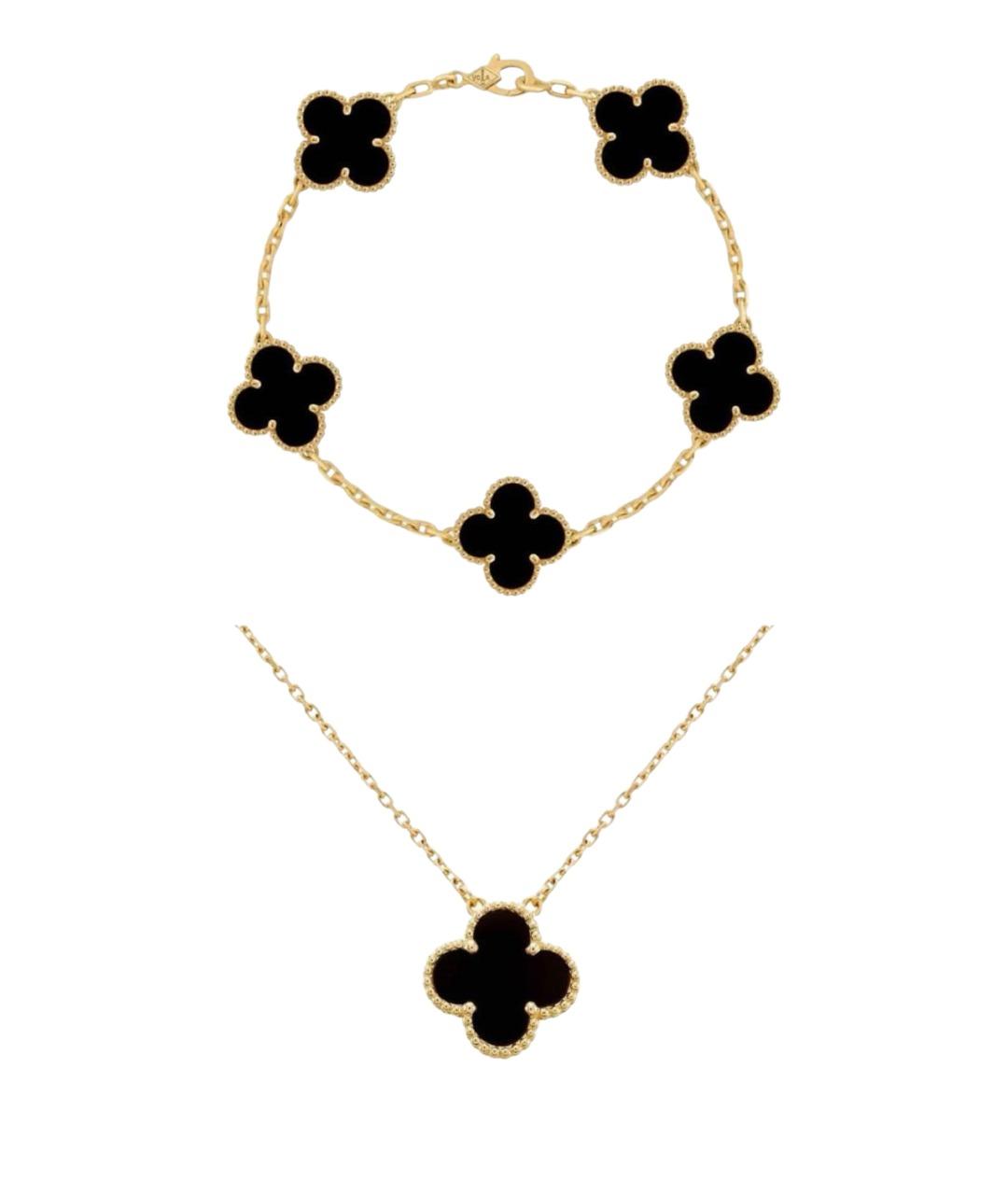 VAN CLEEF & ARPELS Черный комплект из желтого золота, фото 1