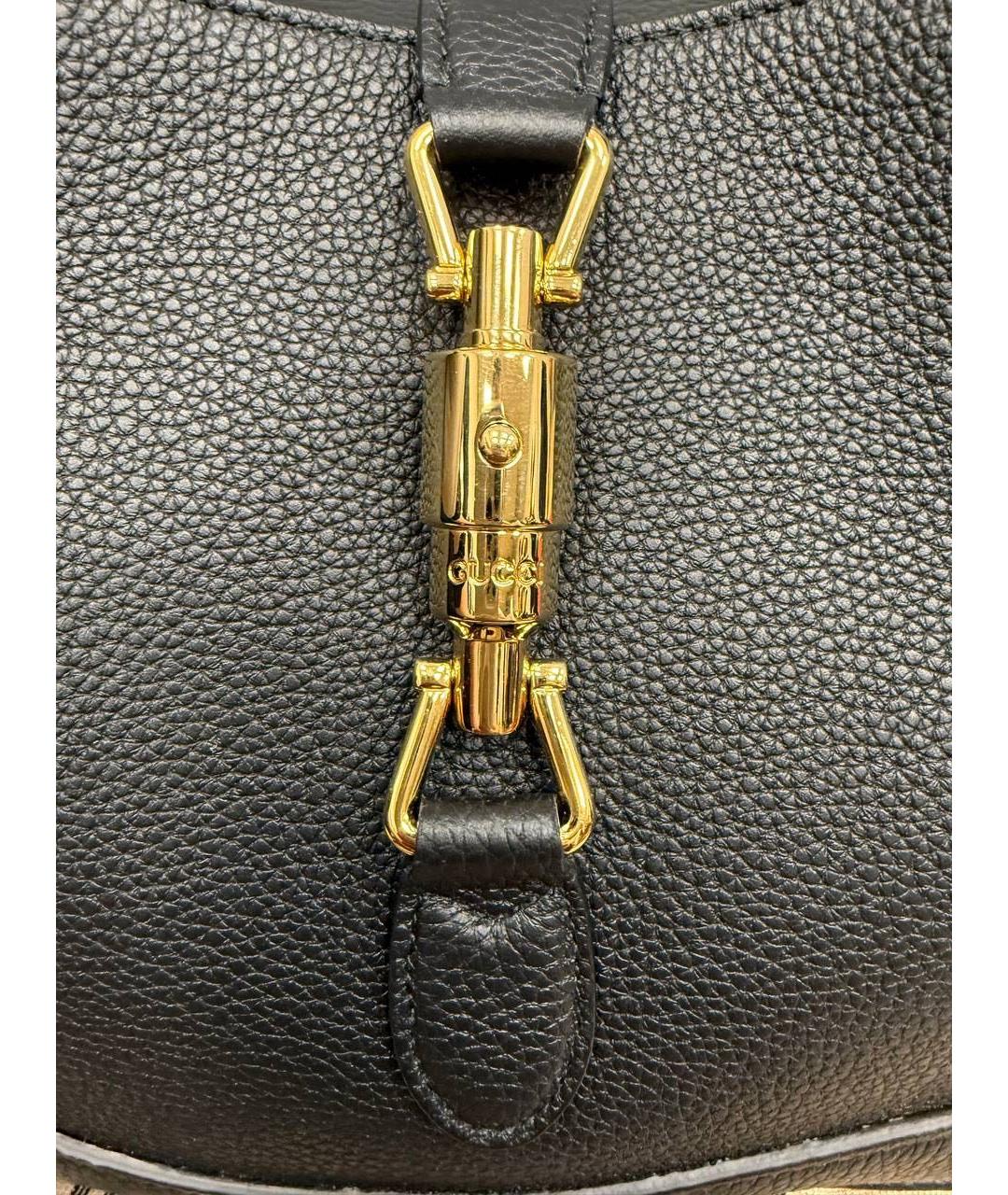 GUCCI Черная кожаная сумка с короткими ручками, фото 6