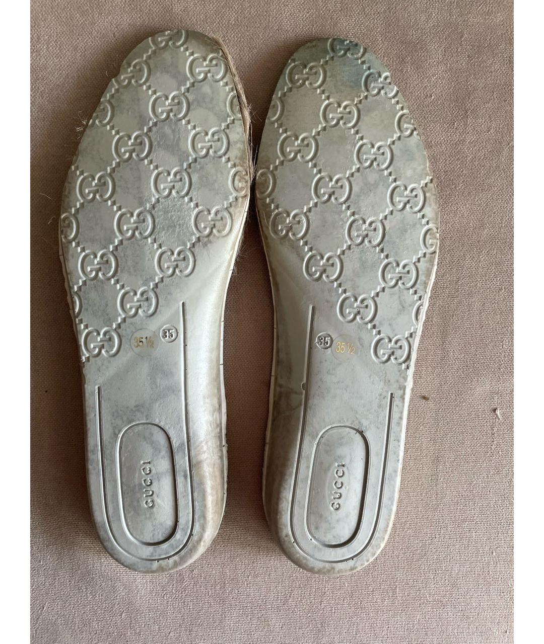 GUCCI Черные кожаные кеды, фото 6