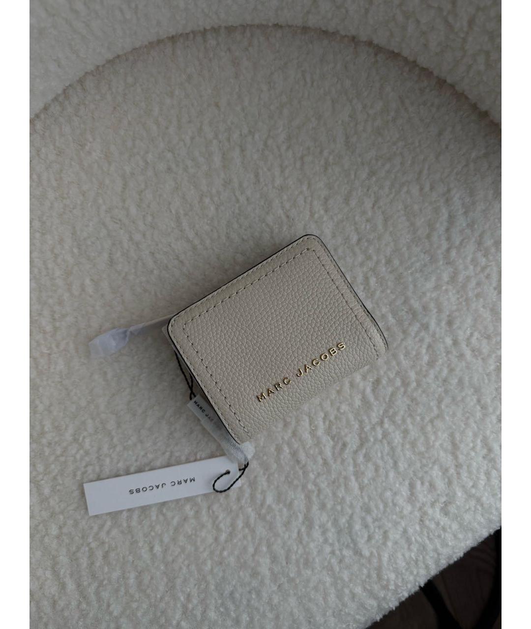 MARC JACOBS Бежевый кожаный кошелек, фото 7