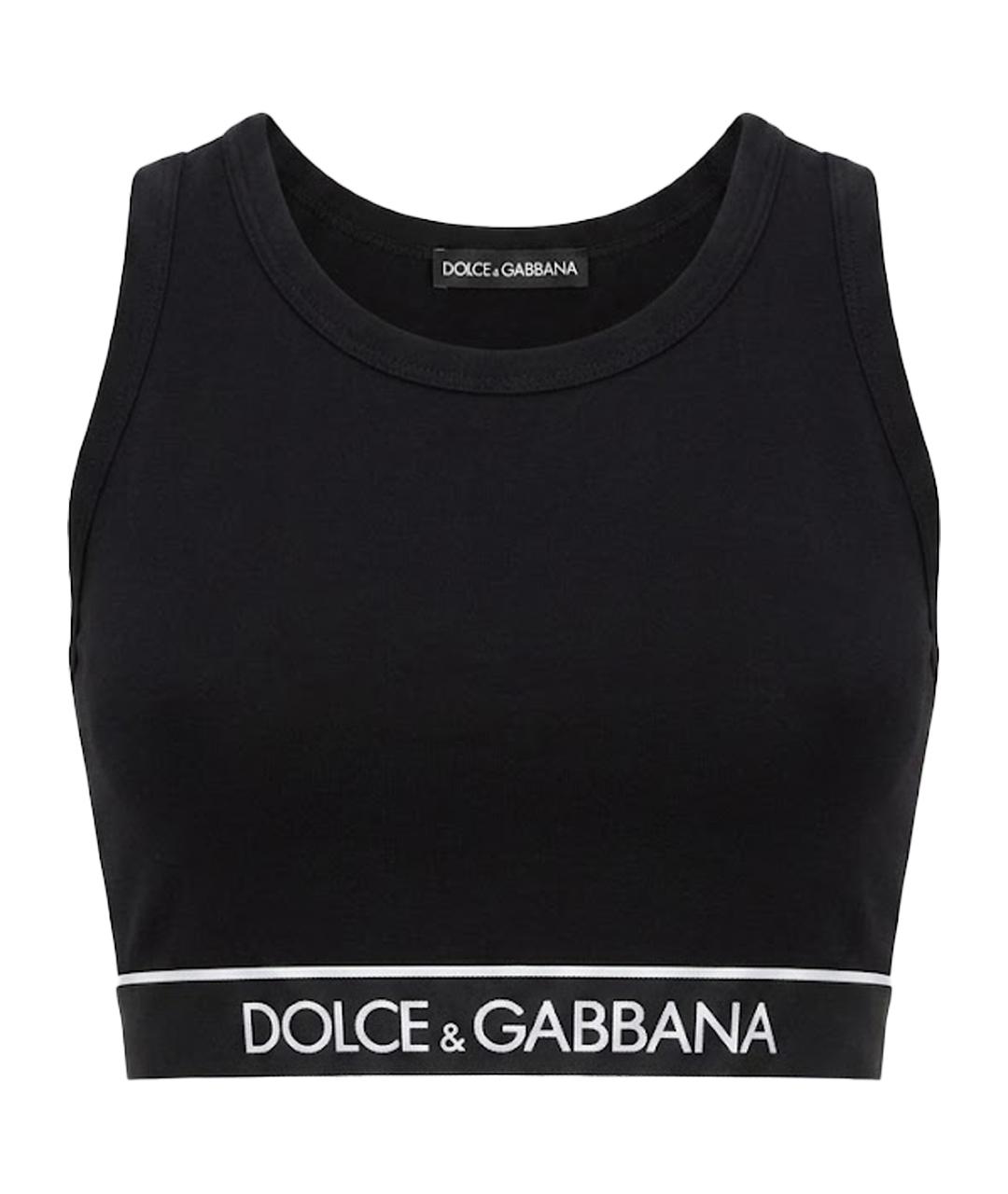 DOLCE&GABBANA Черная хлопковая майка, фото 1