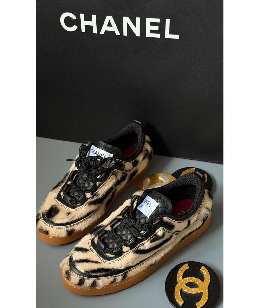 CHANEL Бежевые кроссовки, фото 2