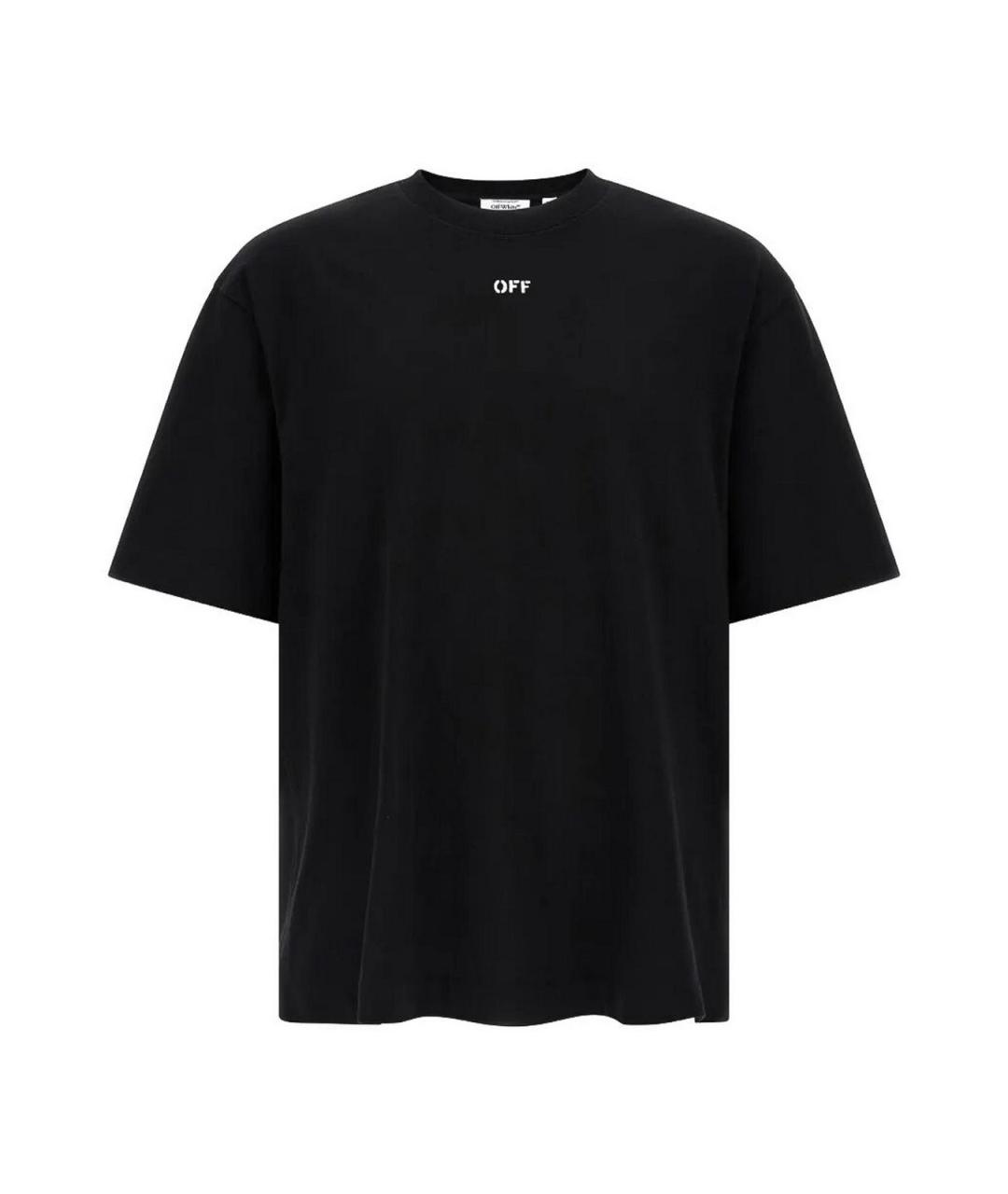 OFF-WHITE Черная хлопковая футболка, фото 1