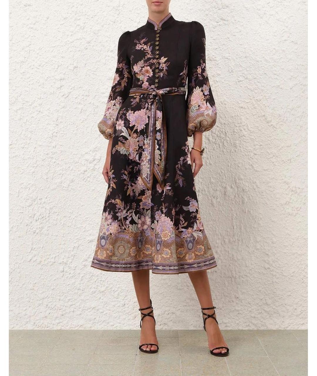 ZIMMERMANN Черное льняное платье, фото 2