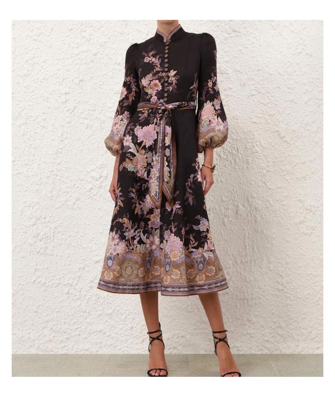 ZIMMERMANN Черное льняное платье, фото 5