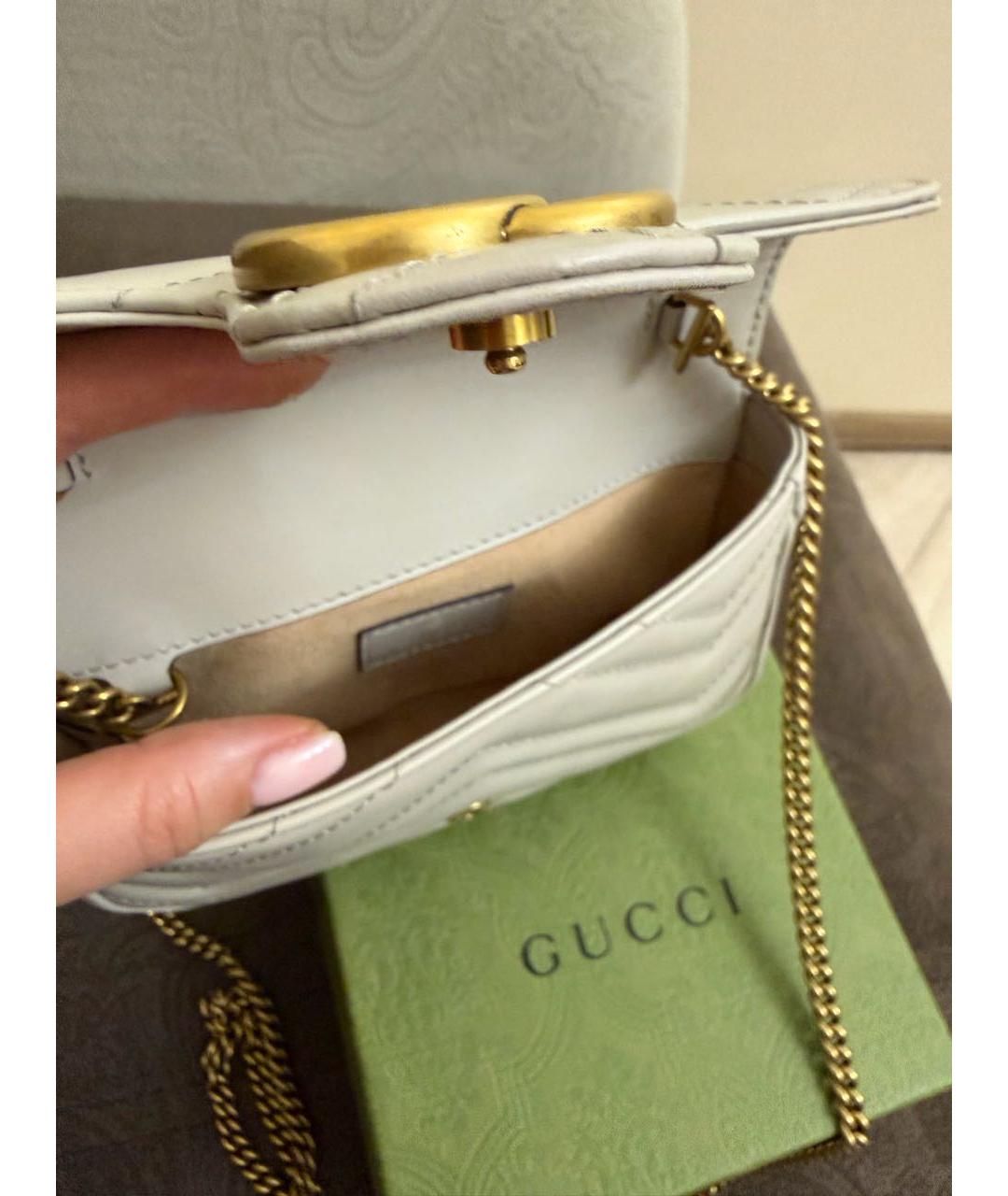 GUCCI Серая кожаная сумка через плечо, фото 4