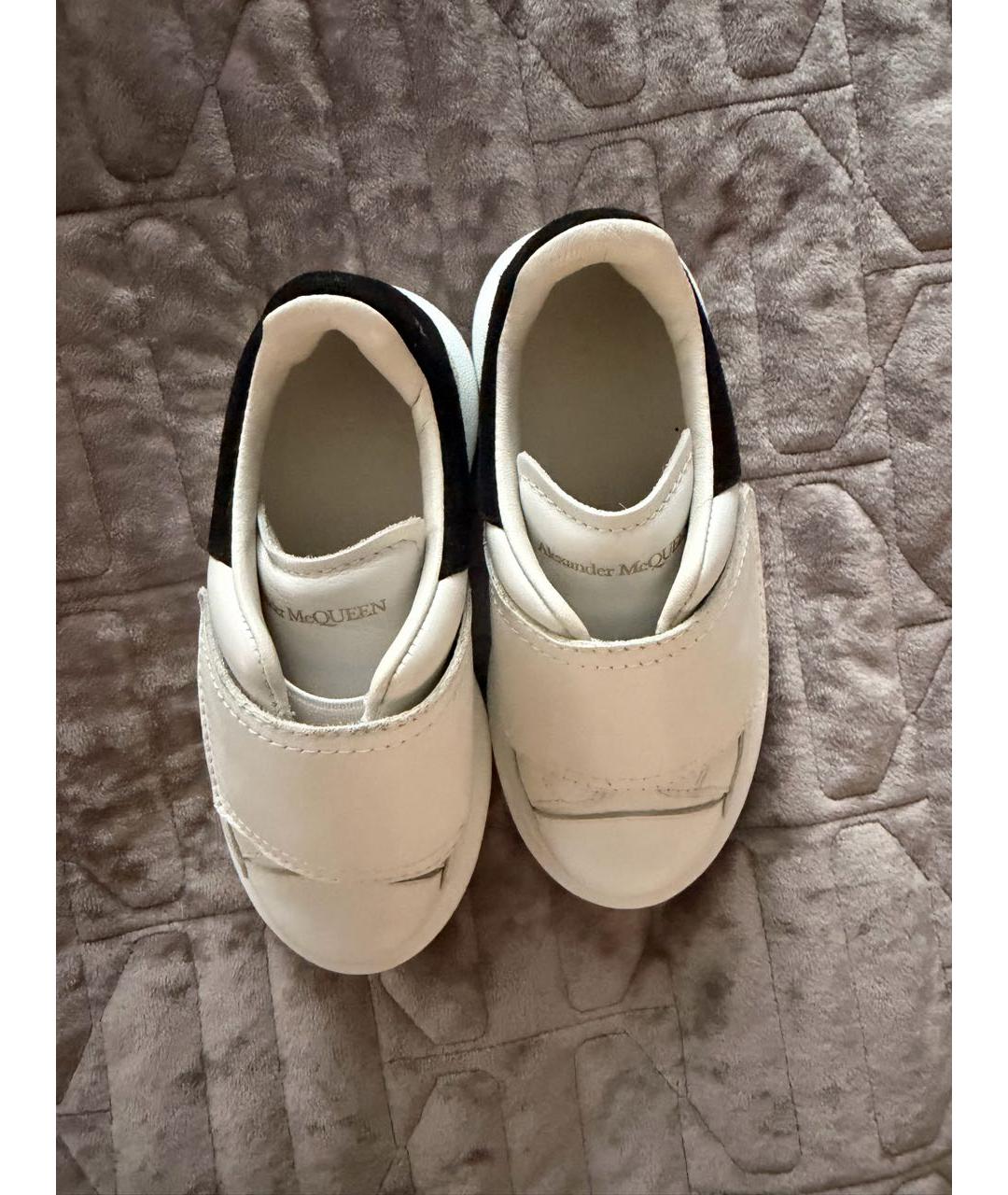 ALEXANDER MCQUEEN Белые кожаные кеды, фото 4