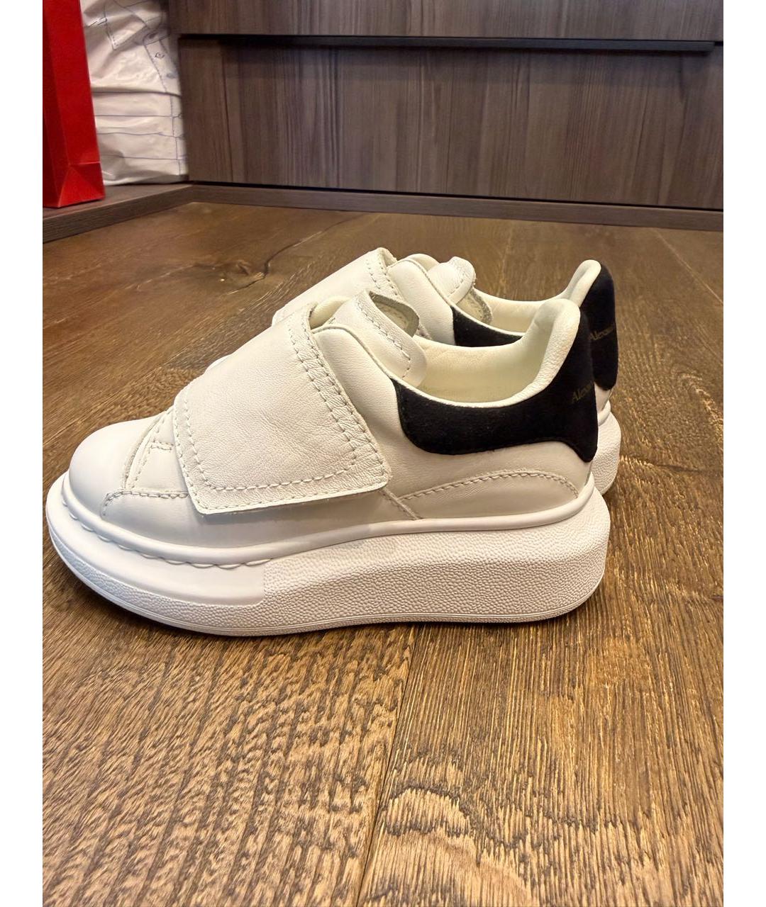 ALEXANDER MCQUEEN Белые кожаные кеды, фото 8