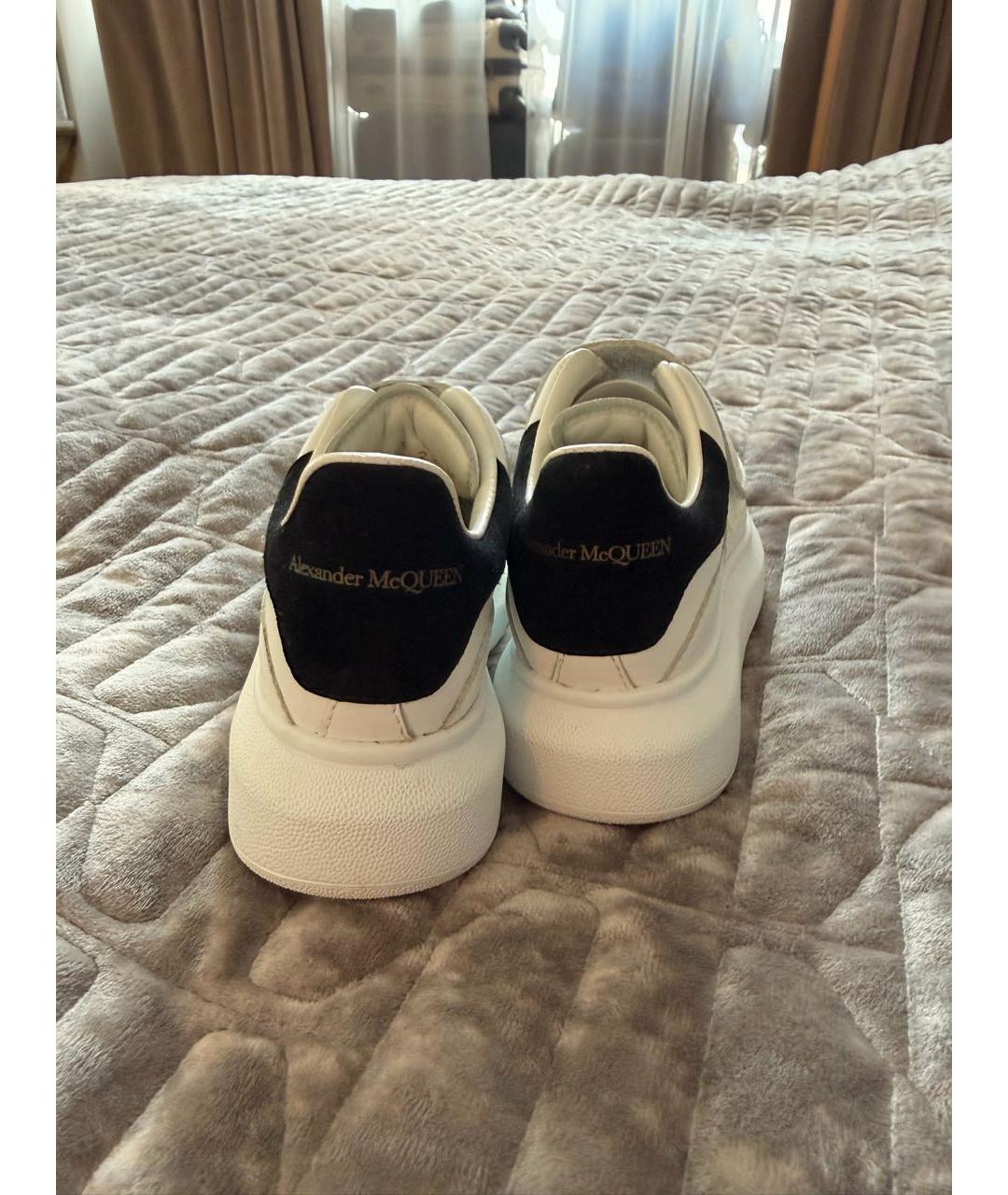ALEXANDER MCQUEEN Белые кожаные кеды, фото 5