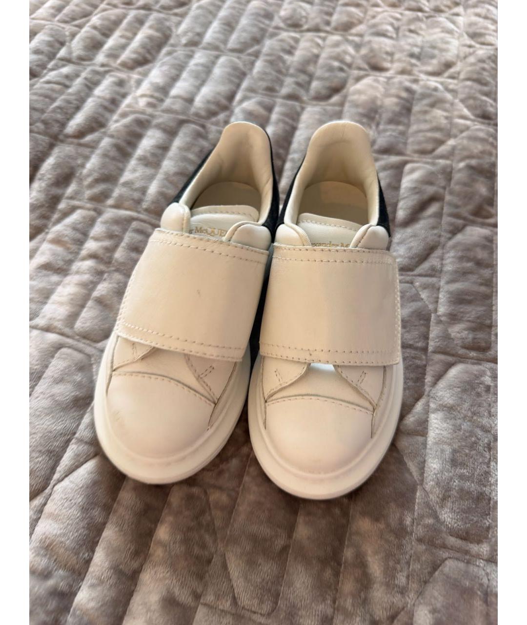 ALEXANDER MCQUEEN Белые кожаные кеды, фото 2