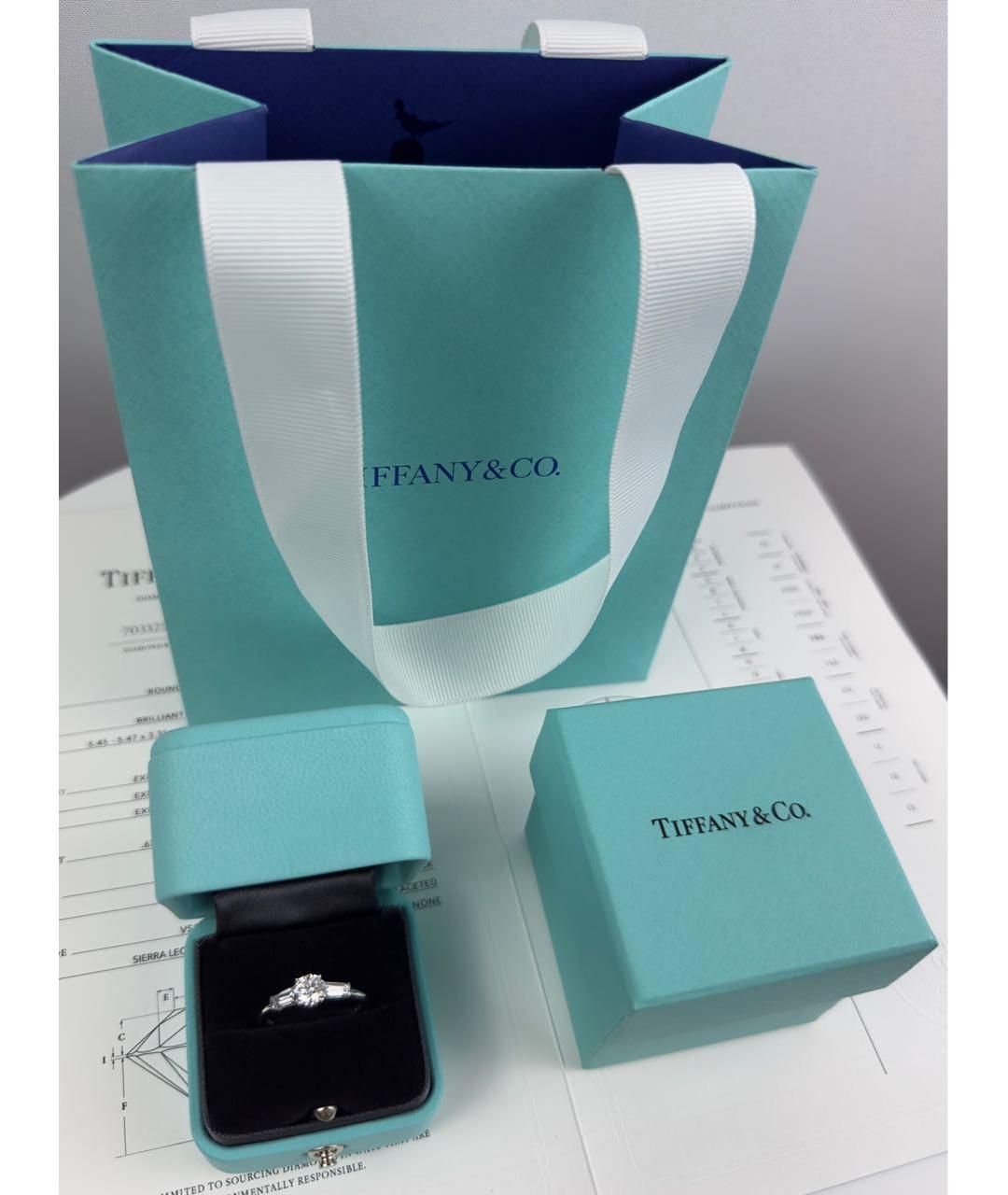 TIFFANY&CO Серебряное платиновое кольцо, фото 3