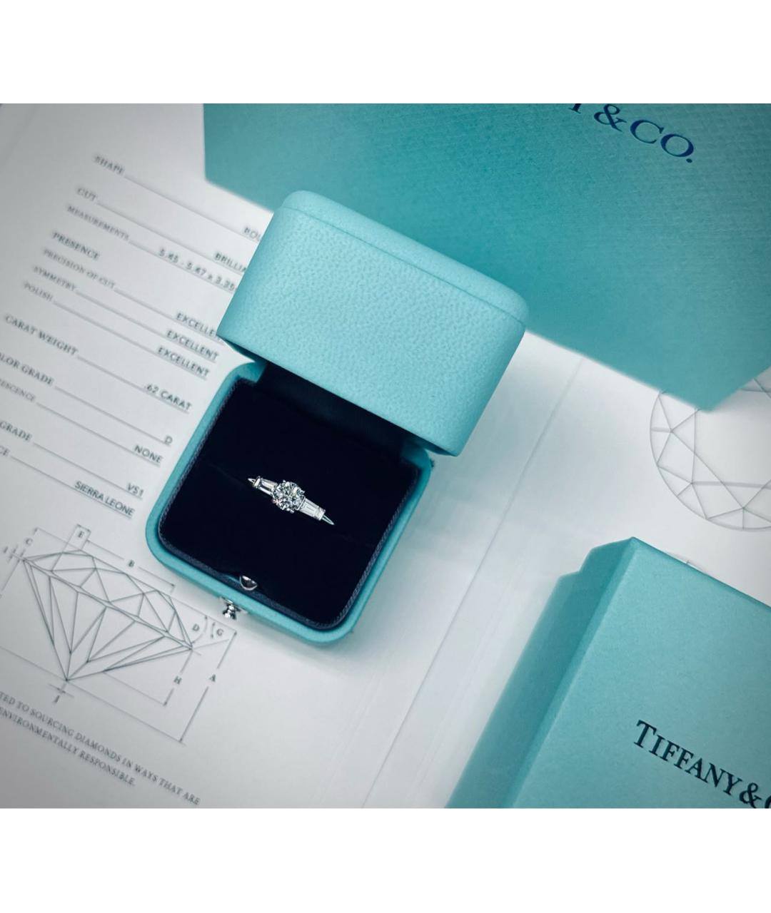 TIFFANY&CO Серебряное платиновое кольцо, фото 2
