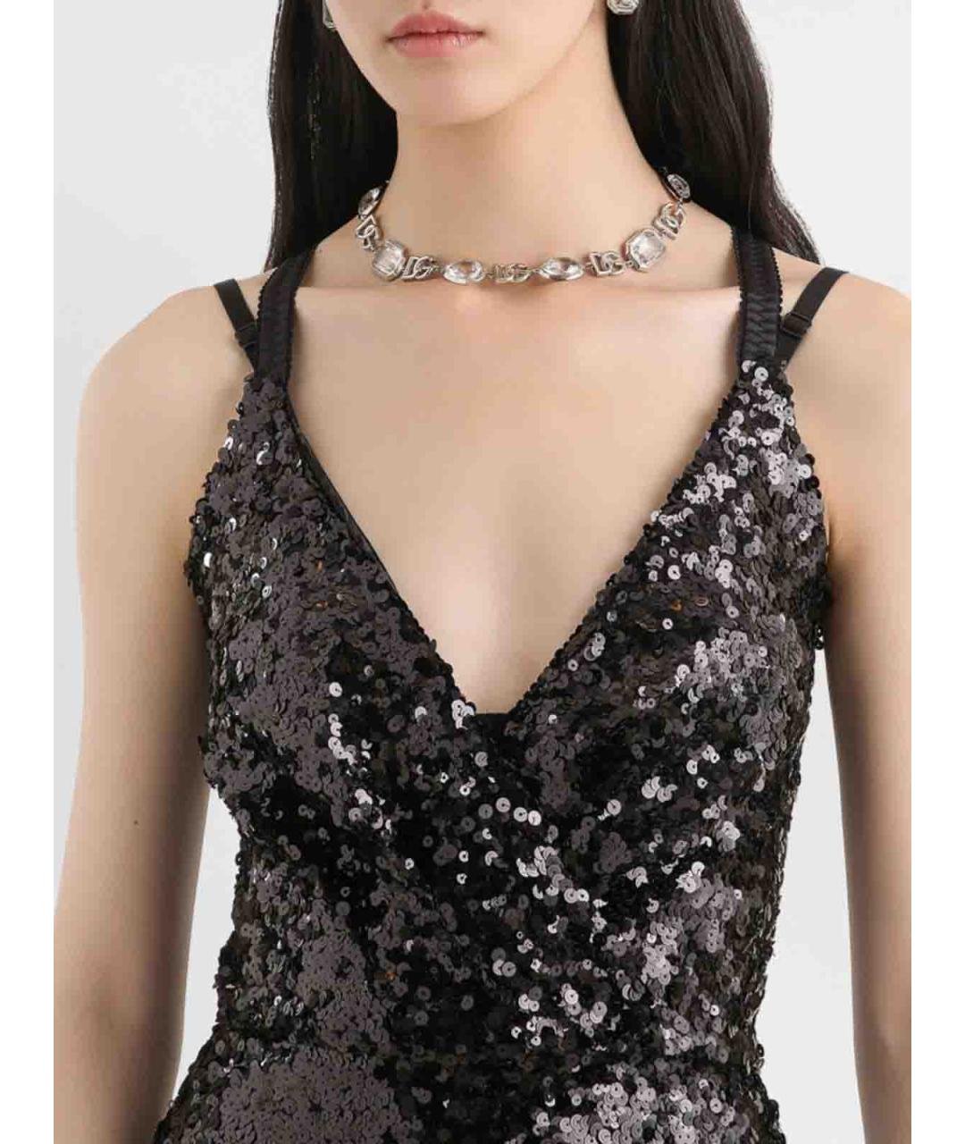 DOLCE&GABBANA Черное полиамидовое платье, фото 4