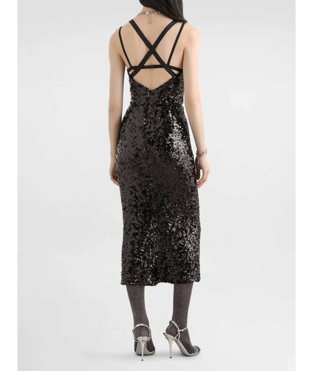 DOLCE&GABBANA Черное полиамидовое платье, фото 3