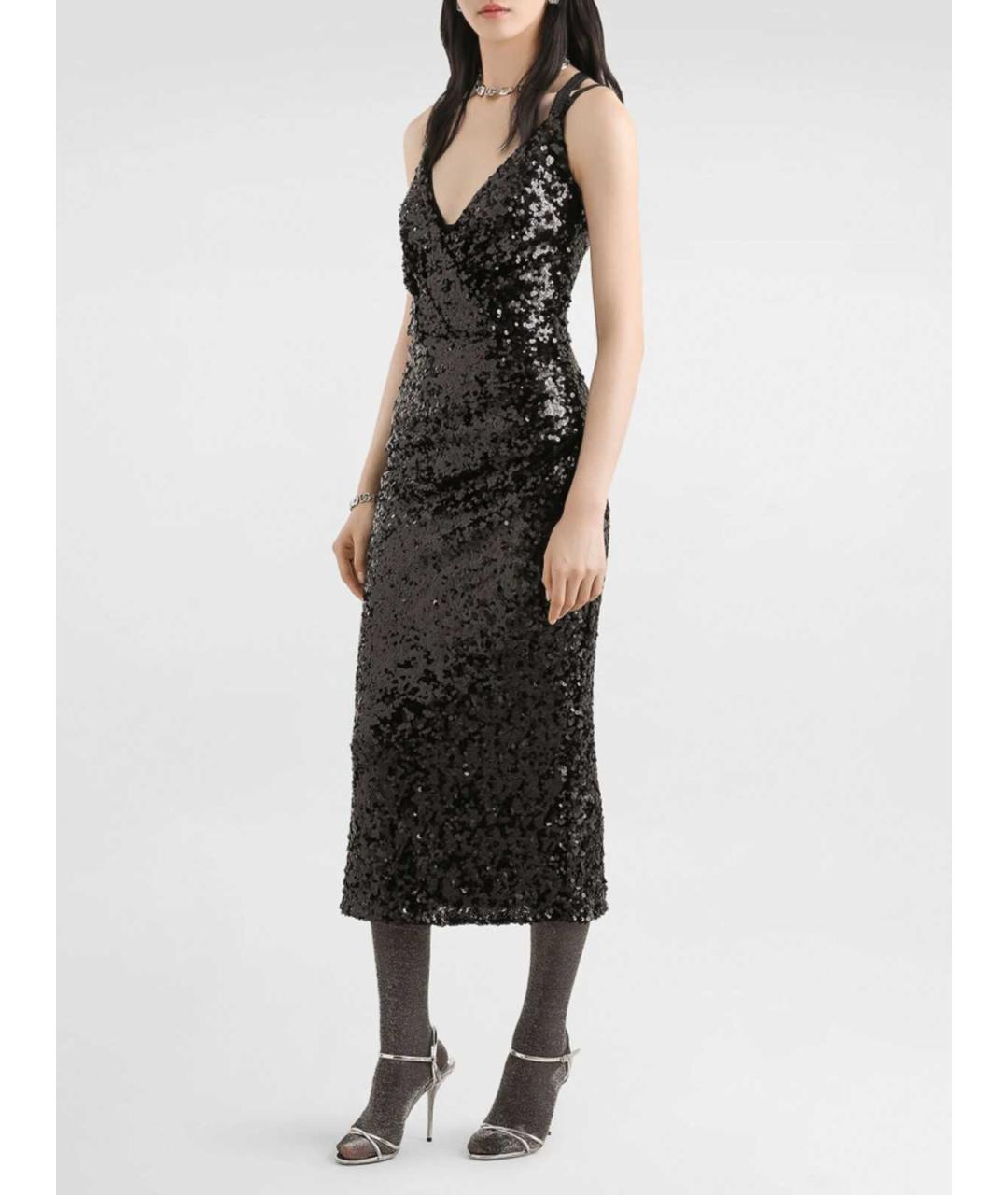 DOLCE&GABBANA Черное полиамидовое платье, фото 2