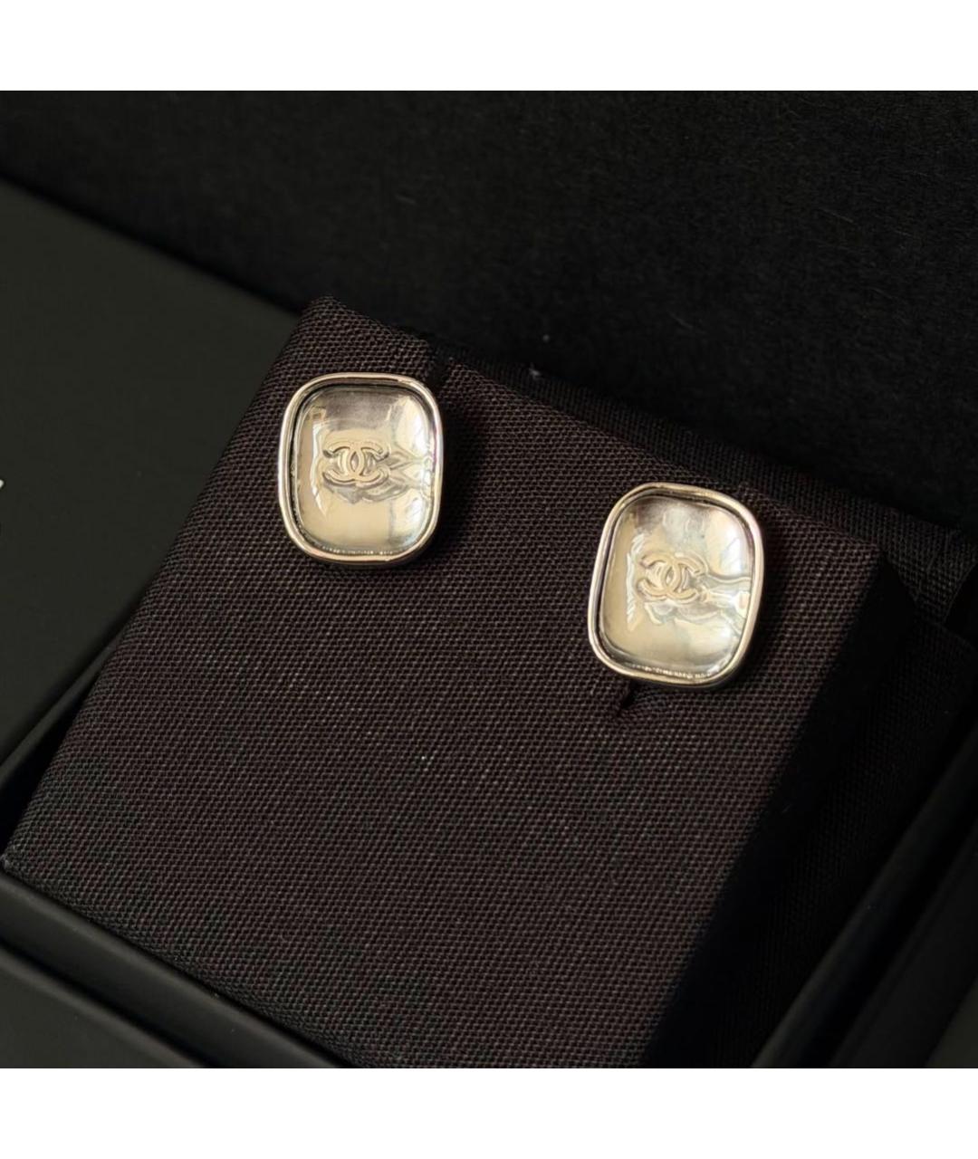 CHANEL Серебряные серьги, фото 3
