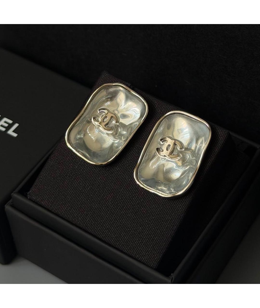 CHANEL Серебряные серьги, фото 3