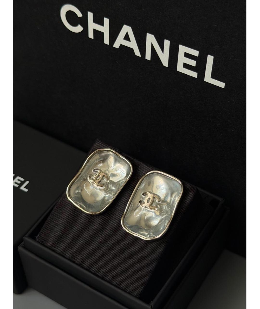 CHANEL Серебряные серьги, фото 2