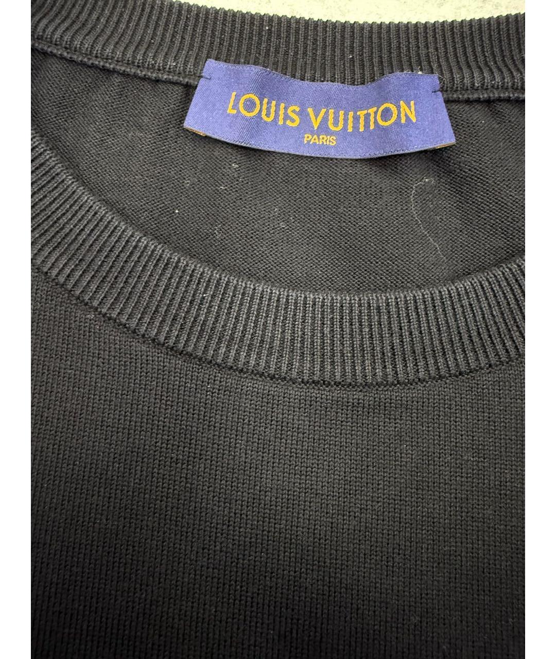 LOUIS VUITTON Черный хлопковый джемпер / свитер, фото 4
