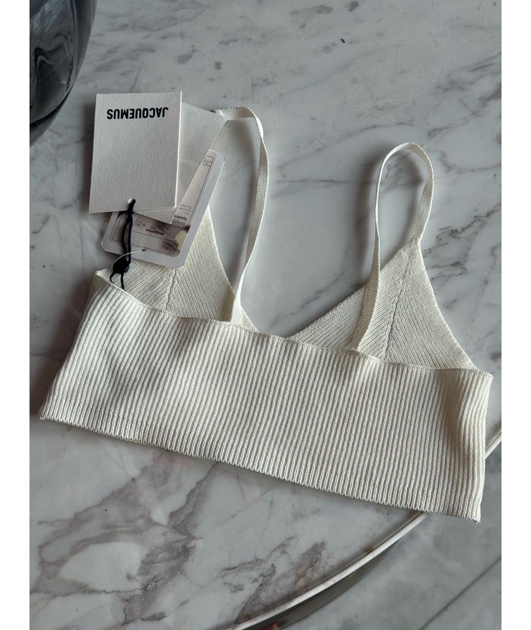 JACQUEMUS Бежевая хлопковая майка, фото 2
