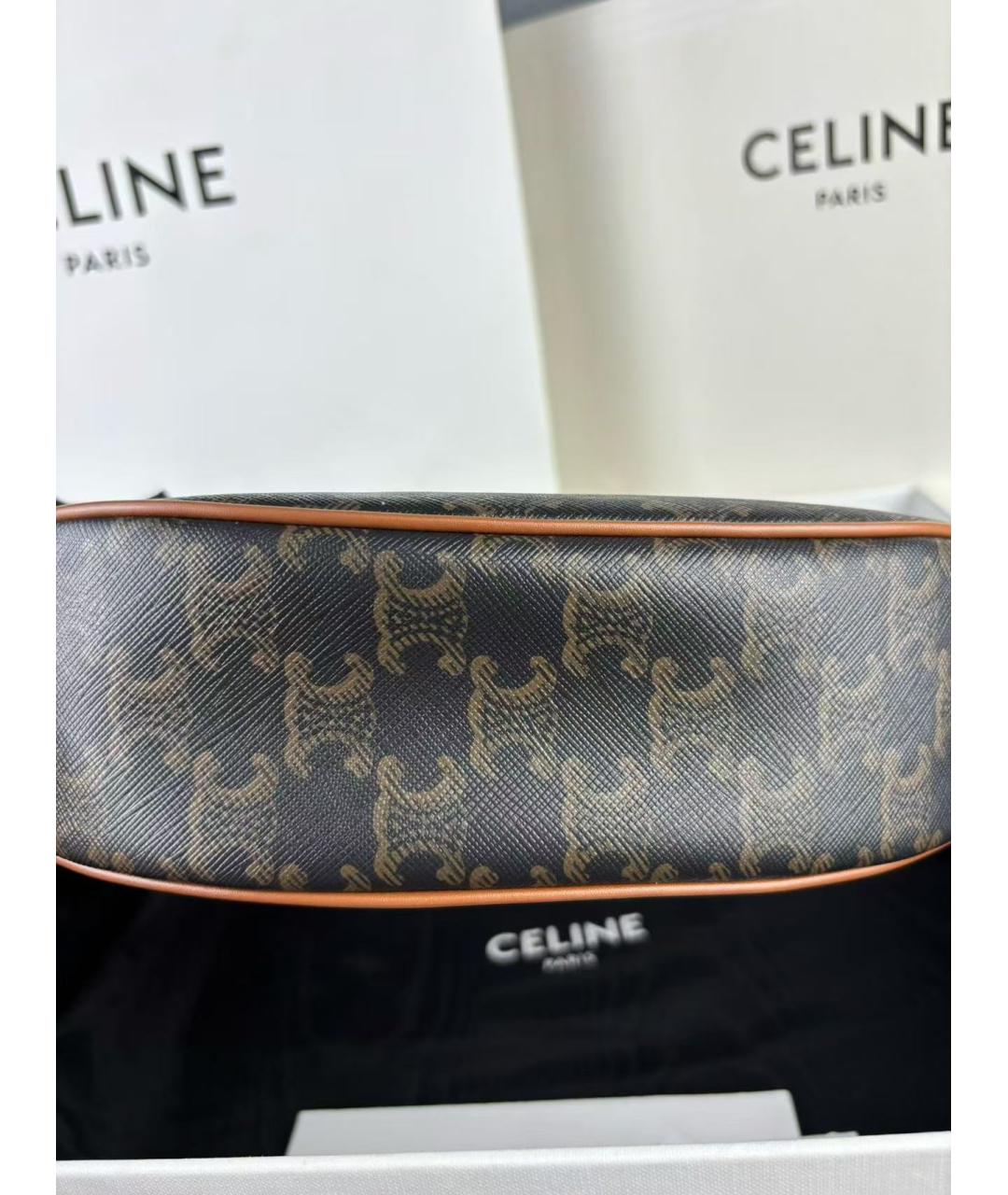 CELINE Коричневая сумка с короткими ручками, фото 4