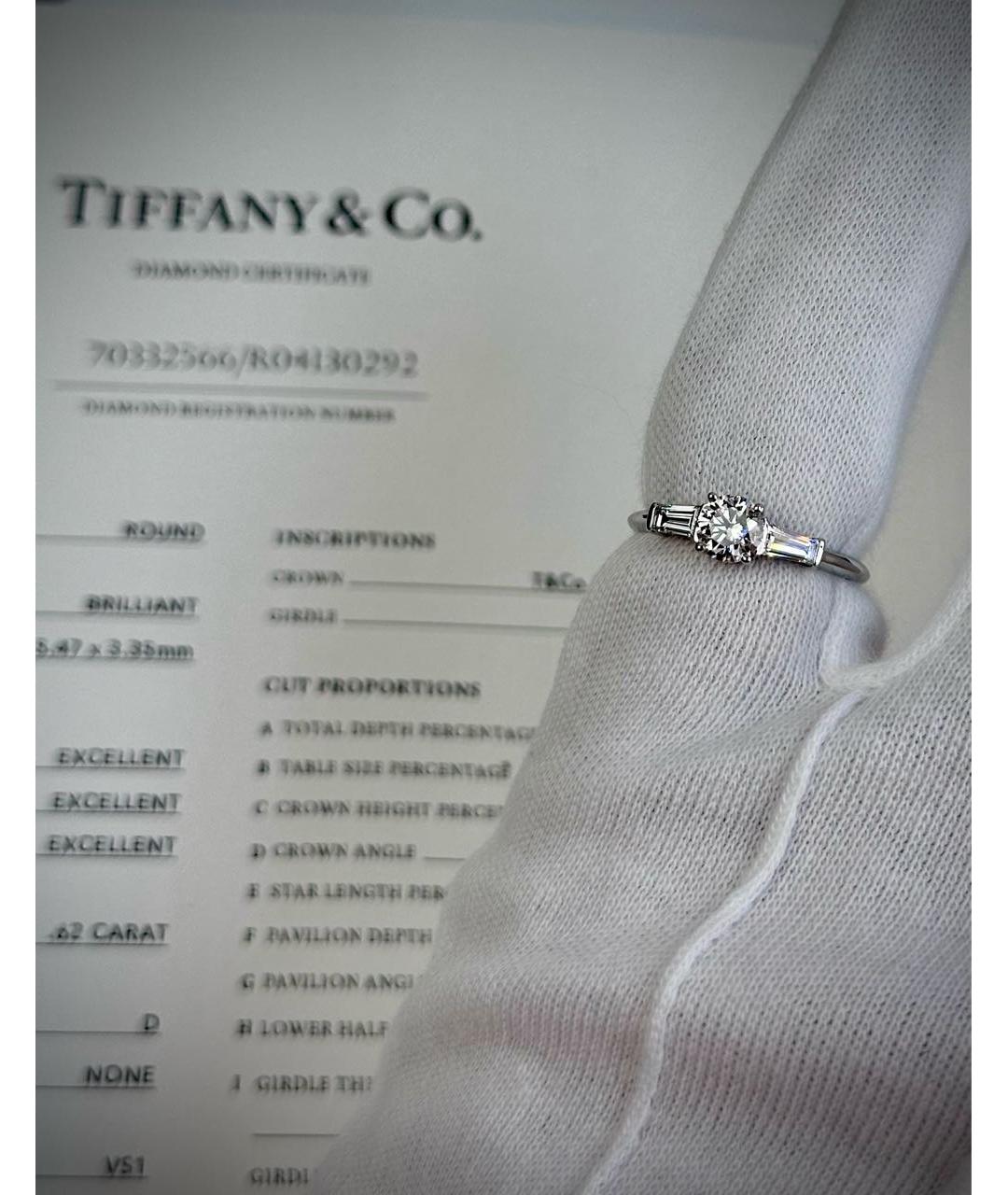 TIFFANY&CO Серебряное платиновое кольцо, фото 5
