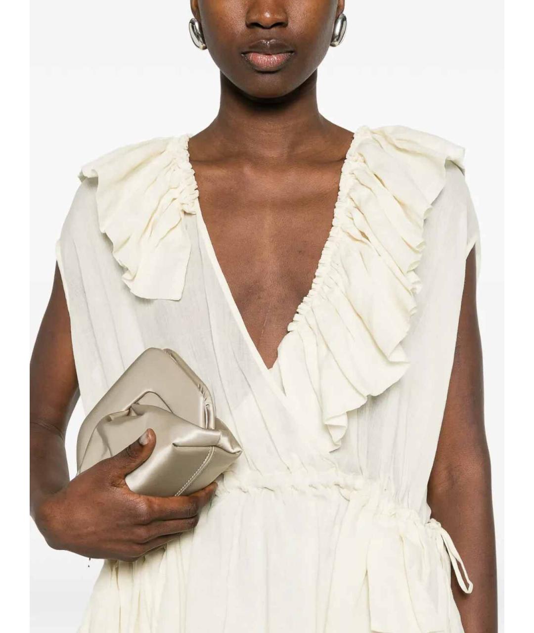 DRIES VAN NOTEN Бежевая майка, фото 3