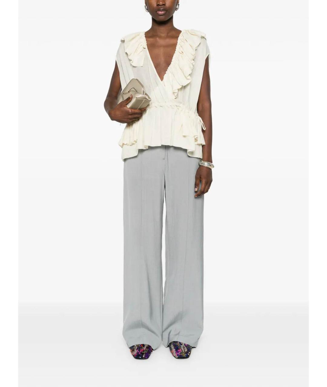 DRIES VAN NOTEN Бежевая майка, фото 2