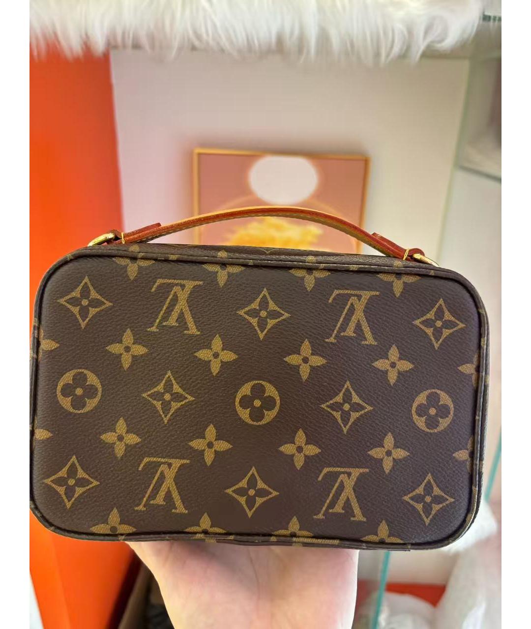 LOUIS VUITTON Коричневая сумка с короткими ручками, фото 3