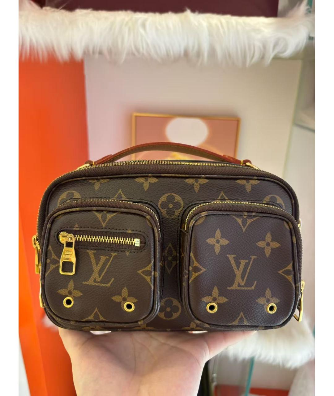 LOUIS VUITTON Коричневая сумка с короткими ручками, фото 2