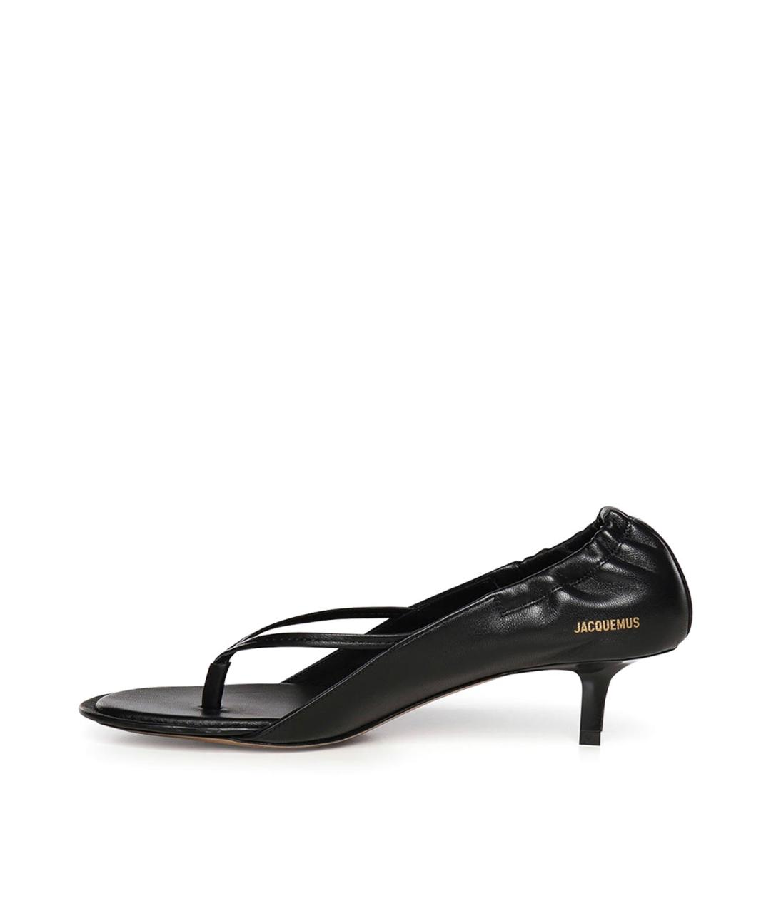 JACQUEMUS Черные кожаные сандалии, фото 3