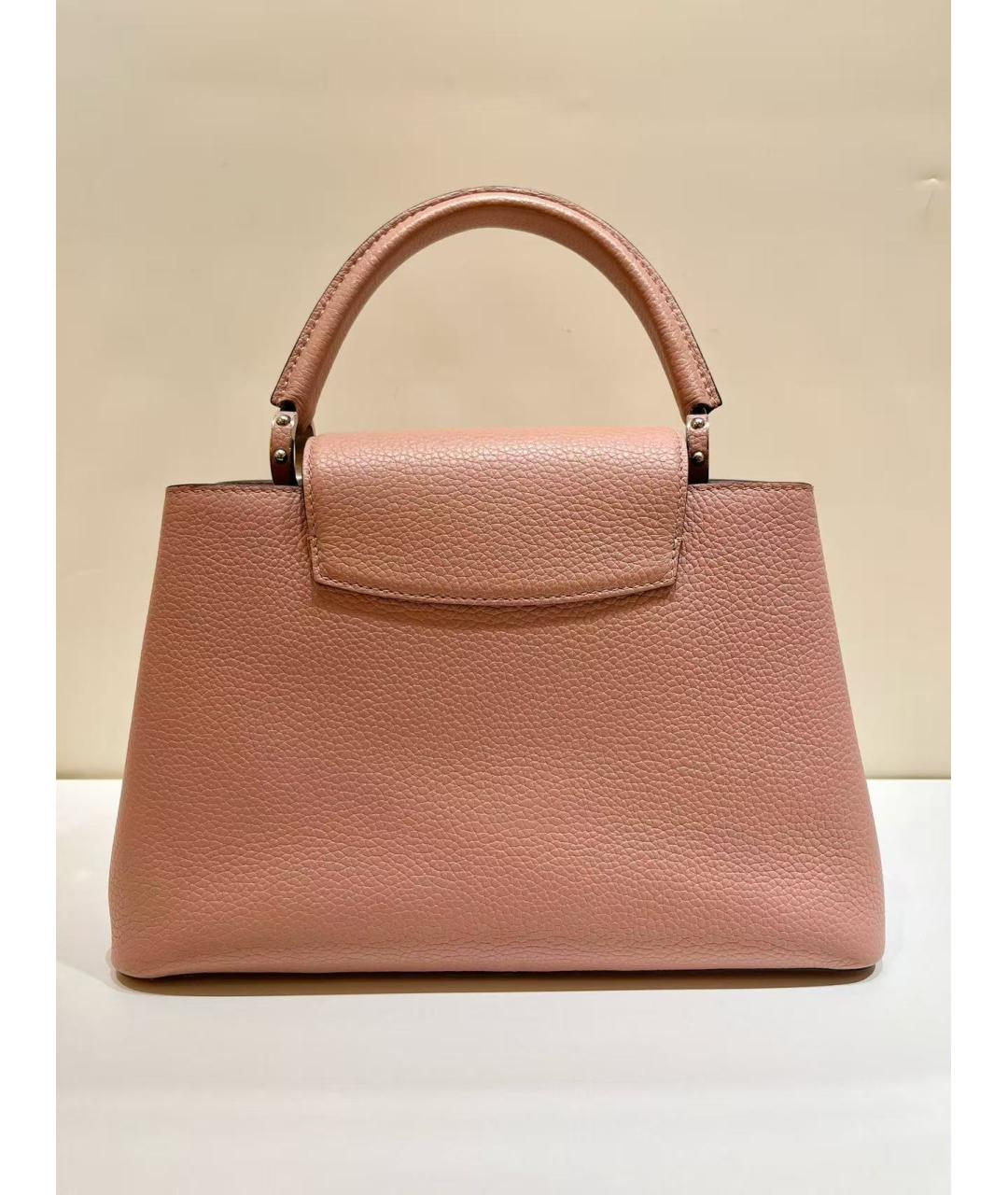 LOUIS VUITTON Розовая кожаная сумка с короткими ручками, фото 3